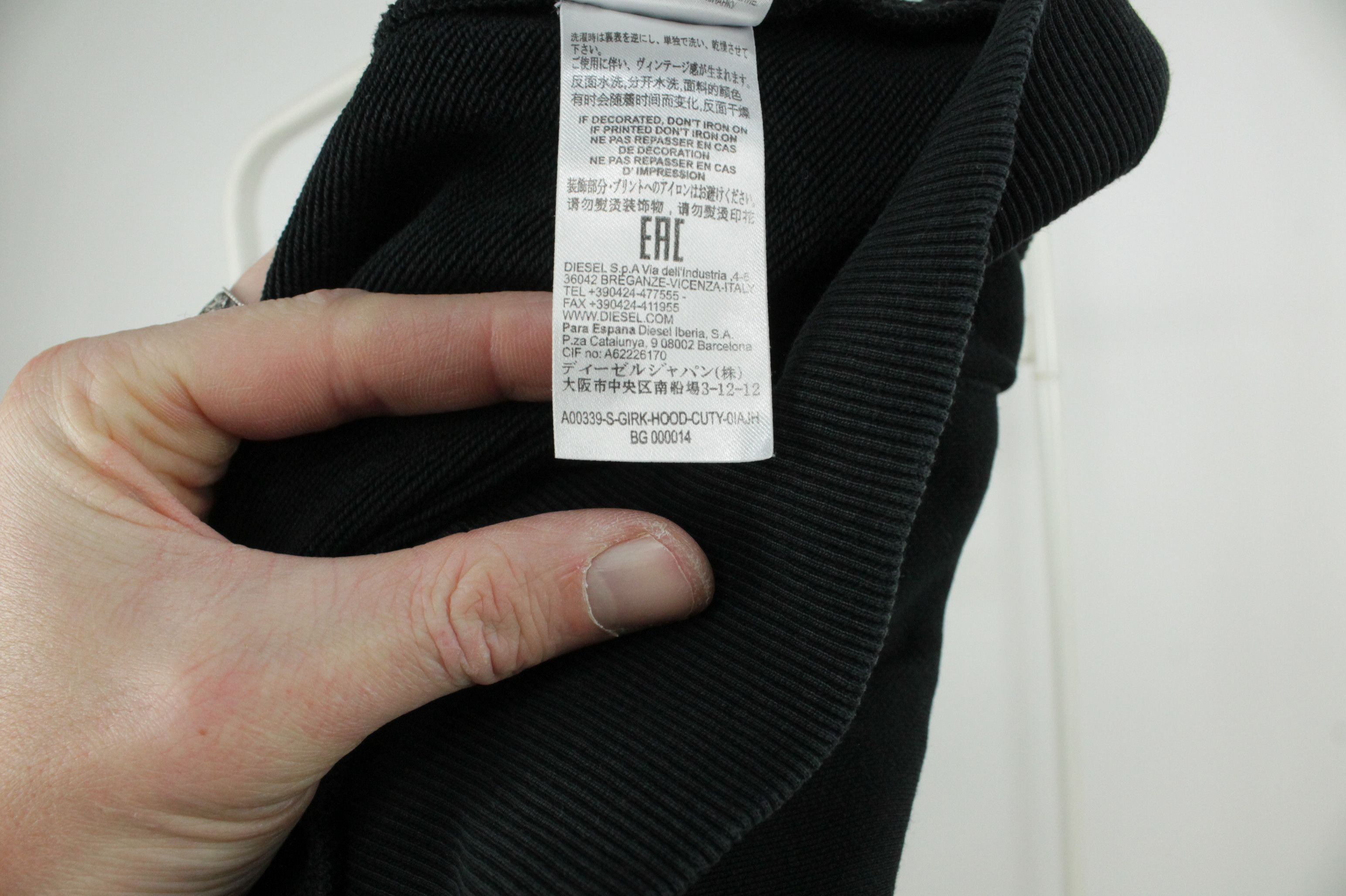 Diesel Diesel S-Girk Black Hoodies Sweatshirt Men's Size US XS / EU 42 / 0 - 8 Thumbnail