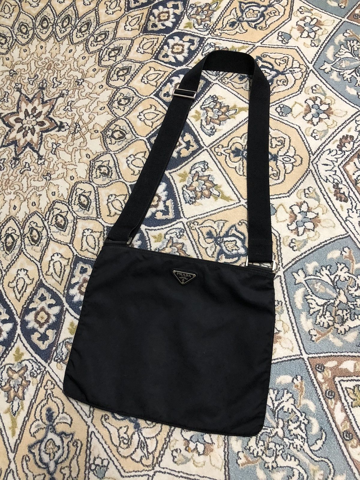 image of Authenticvintage Prada Sling Bag Nylon in Black, Men's