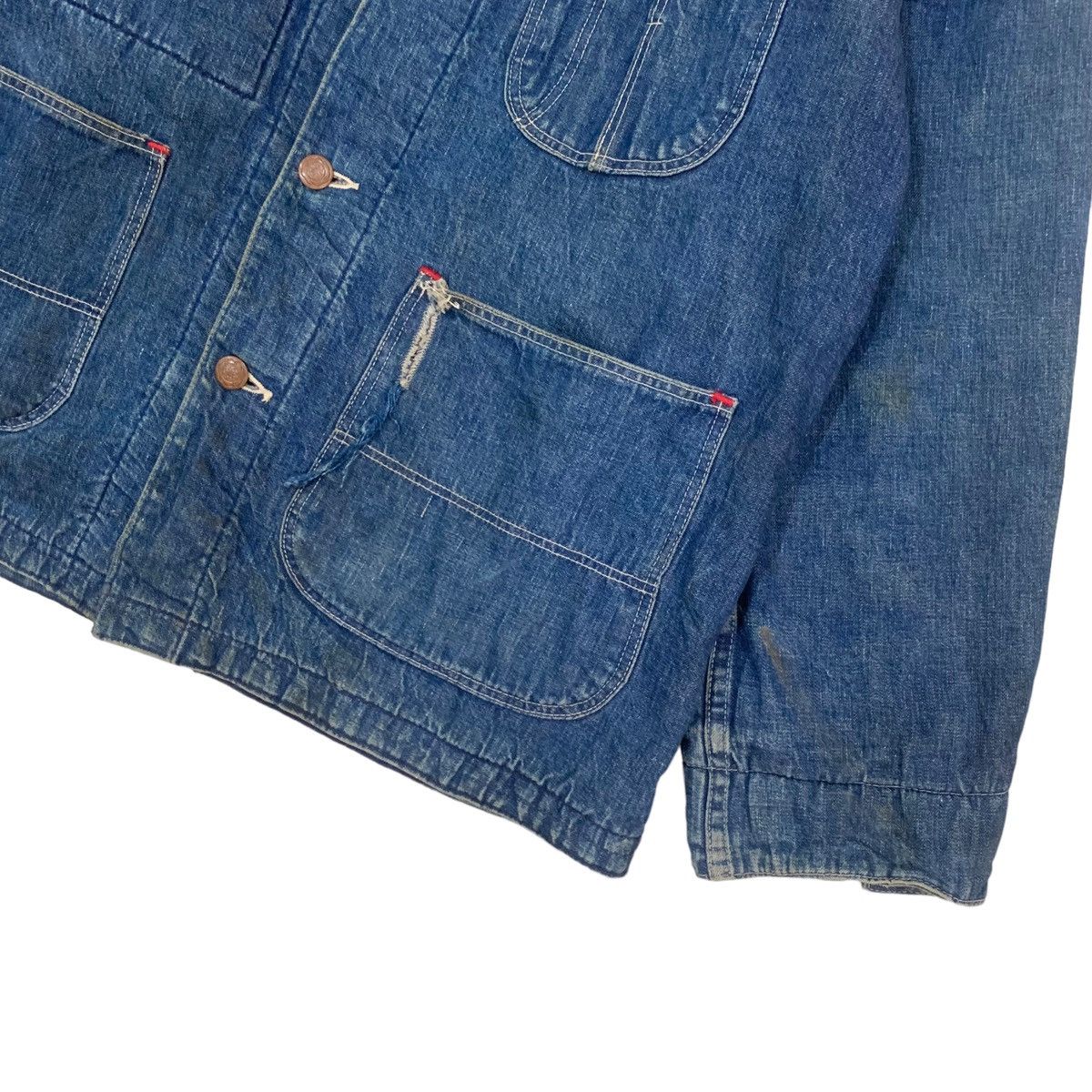 Sears Vintage 50s Sears Blanket Lined Denim Chore Jacket Size US M / EU 48-50 / 2 - 8 Thumbnail
