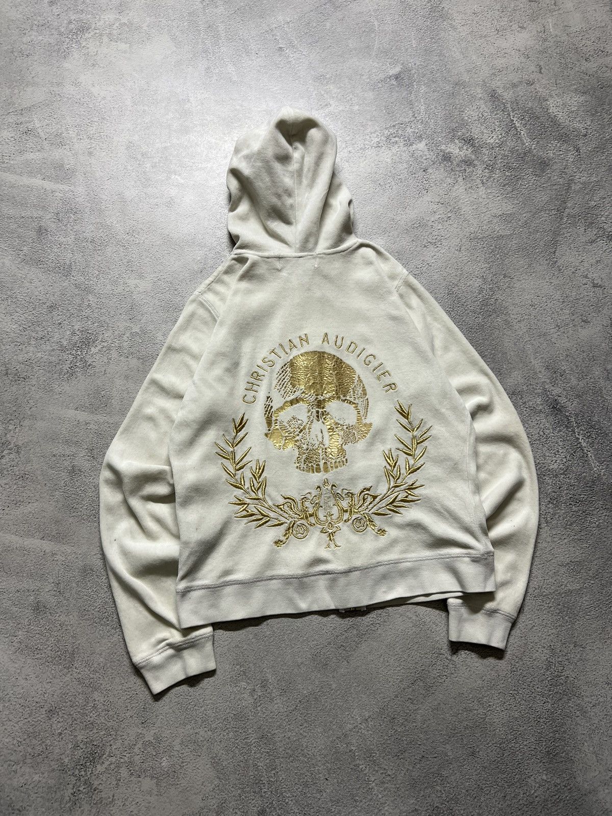 Christian Audigier Vintage Y2K Christian Audigier Skull ☠️ Zip Hoodie 00’s Size S / US 4 / IT 40 - 4 Thumbnail