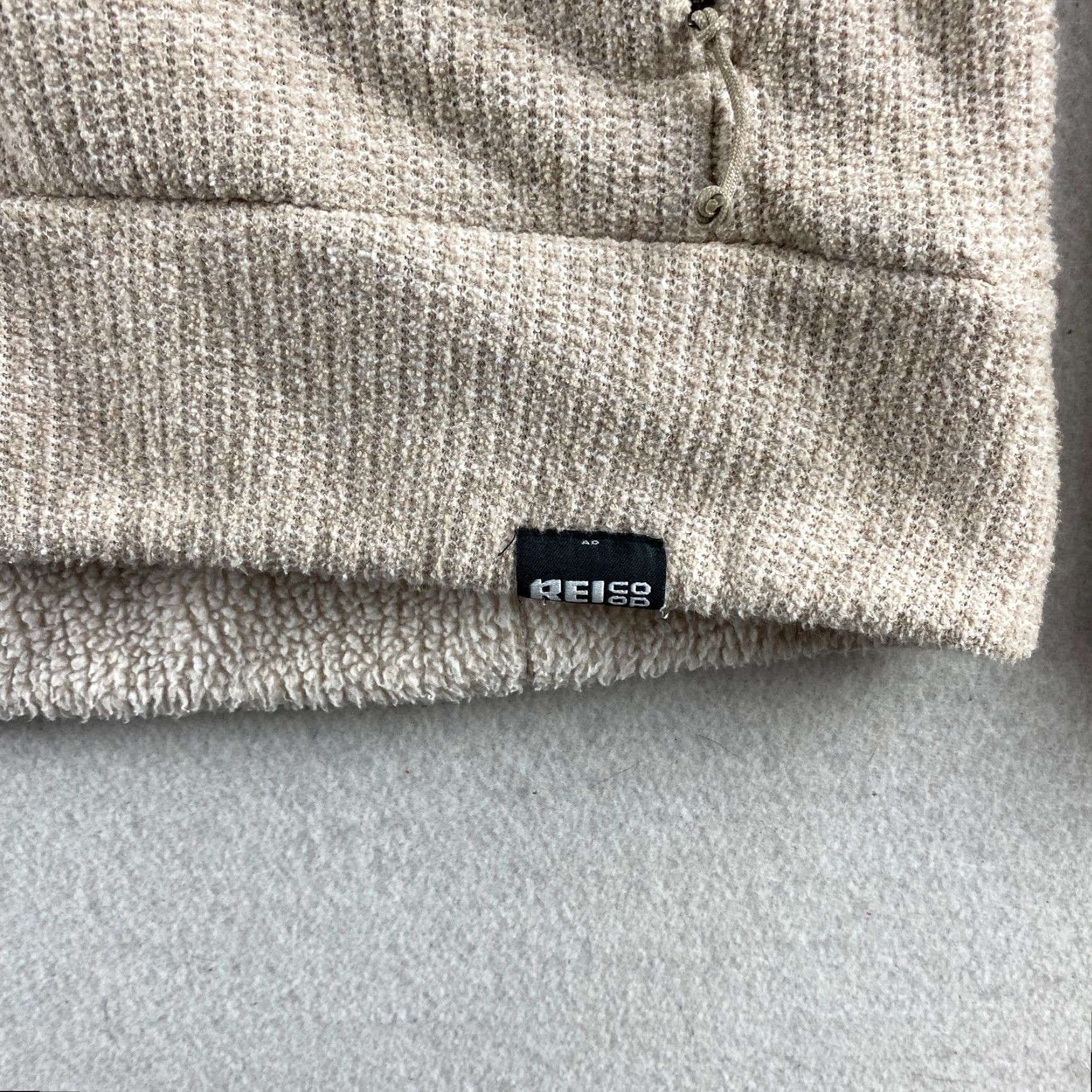 Vintage REI Sweater Womens S Beige Full Zip Sherpa Lined Pockets High Neck Size S / US 4 / IT 40 - 7 Thumbnail