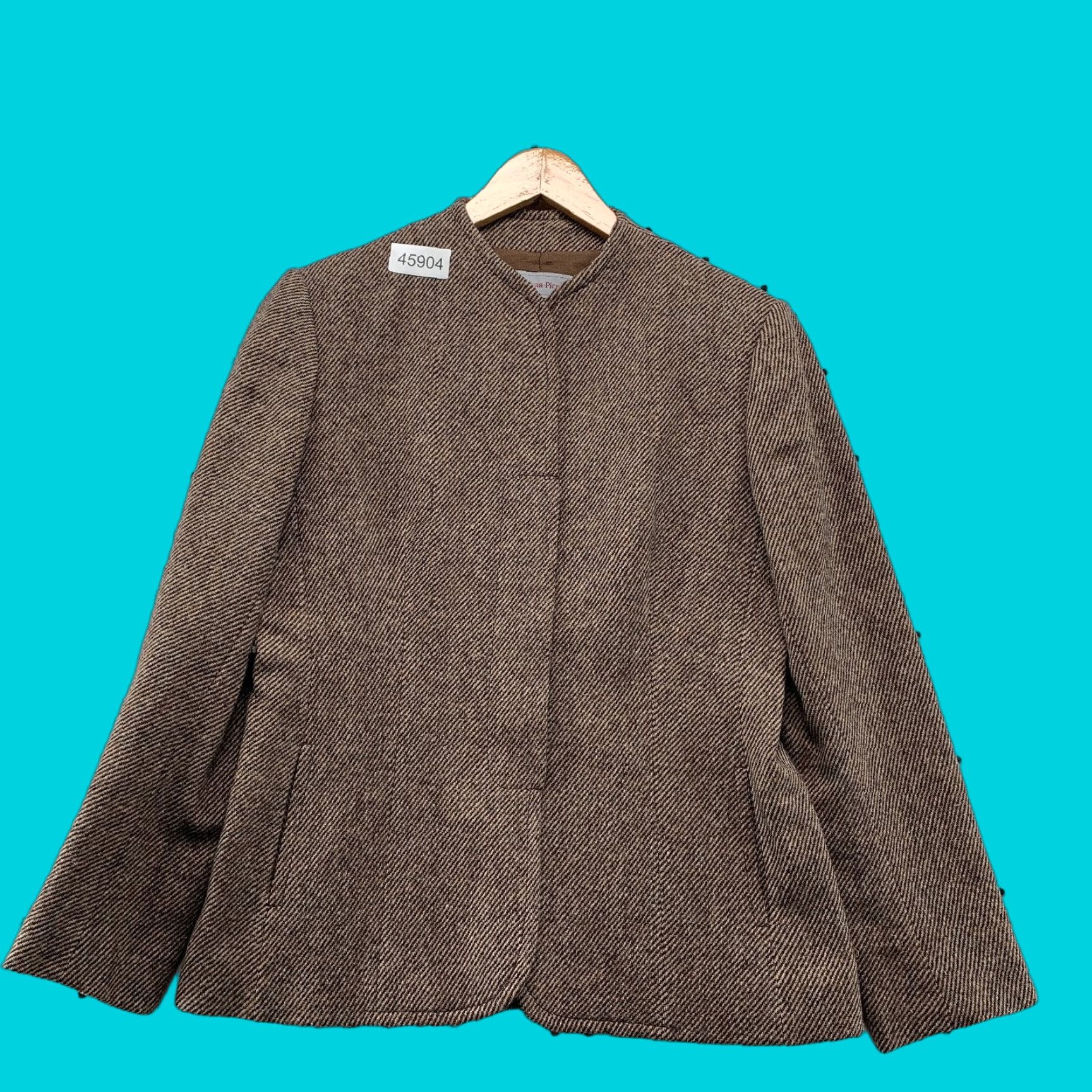 Evan Picone VINTAGE Evan Picone Wool Tweed Blazer Skirt Set Womens Medium Brown Union USA Size 32" / US 10 / IT 46 - 1 Thumbnail