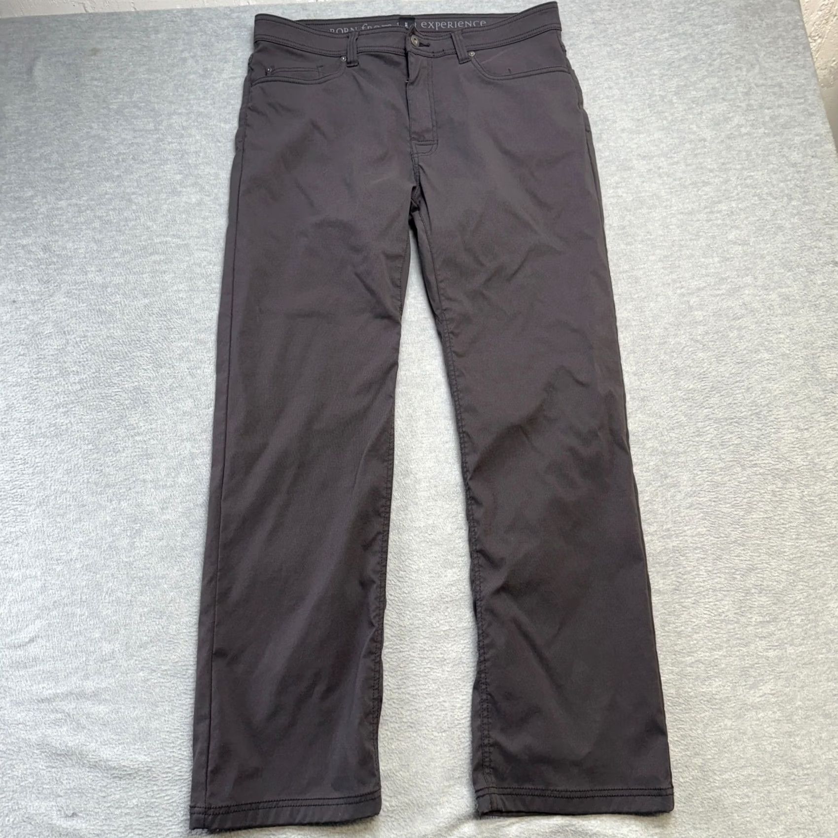 Prana prAna Pants Mens 36x32 Gray Slim Chino Nylon Spandex 5 Pocket Travel Casual Workwear Size US 36 / EU 52 - 2 Thumbnail