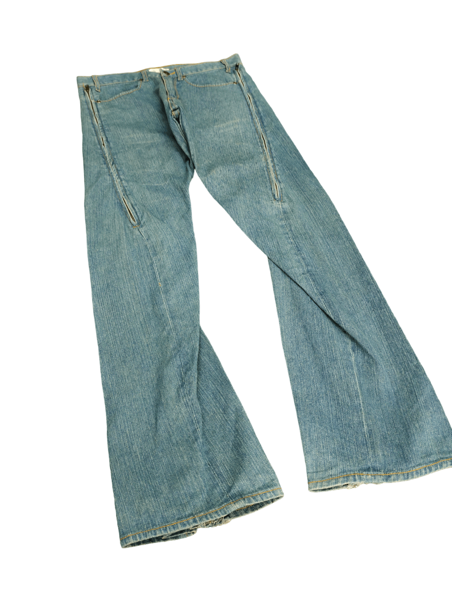 Le Grande Bleu (L.G.B.) Flare Jeans Japan Zipper Faded Boot Cut Y2k Mudmax Lgb Size US 30 / EU 46 - 3 Thumbnail