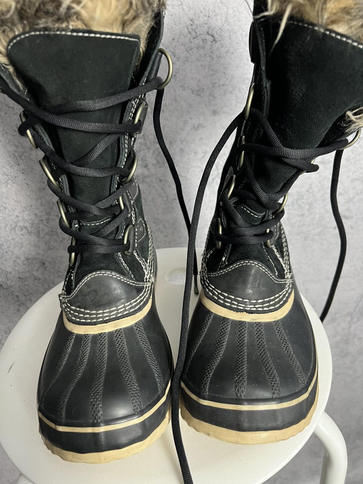 SOREL Sorel Duck Boots Faux Fur Lined Lace Up Winter Shoes Size US 6 / IT 36 - 14 Thumbnail