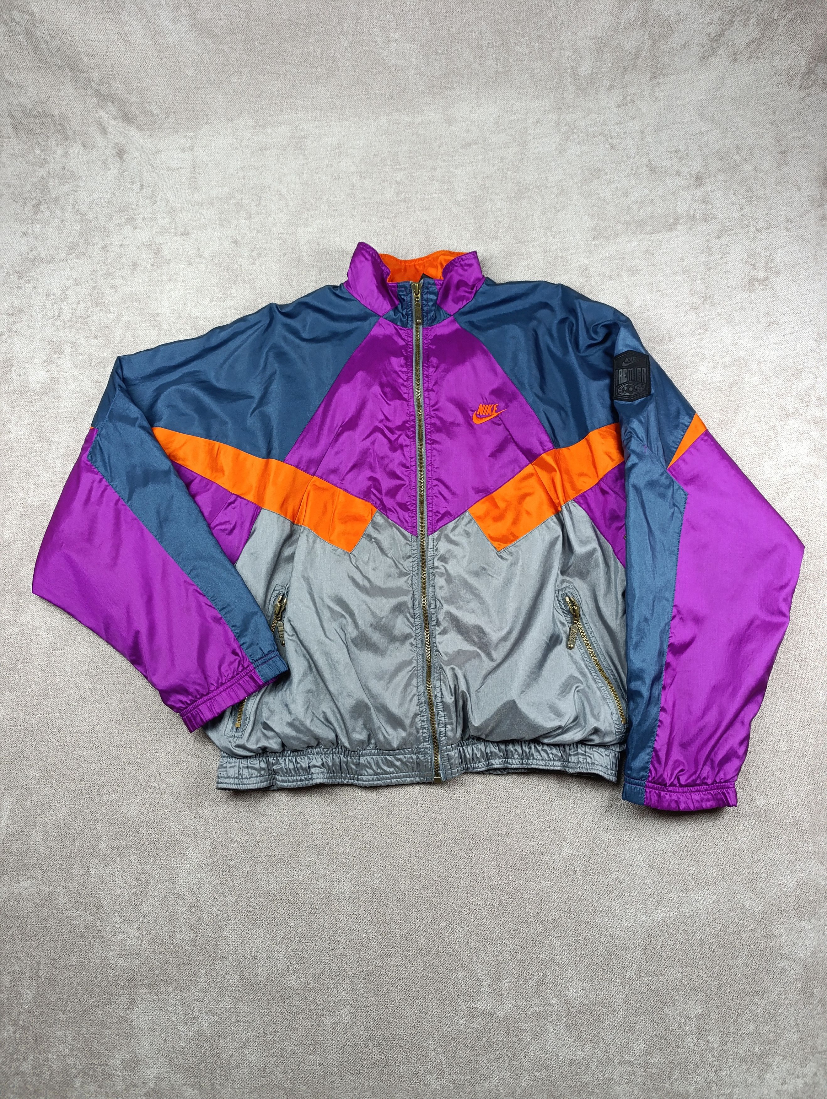 Nike Nike Premier 90s Nylon Jacket Vintage Colourful Windbreaker Size US S / EU 44-46 / 1 - 1 Thumbnail