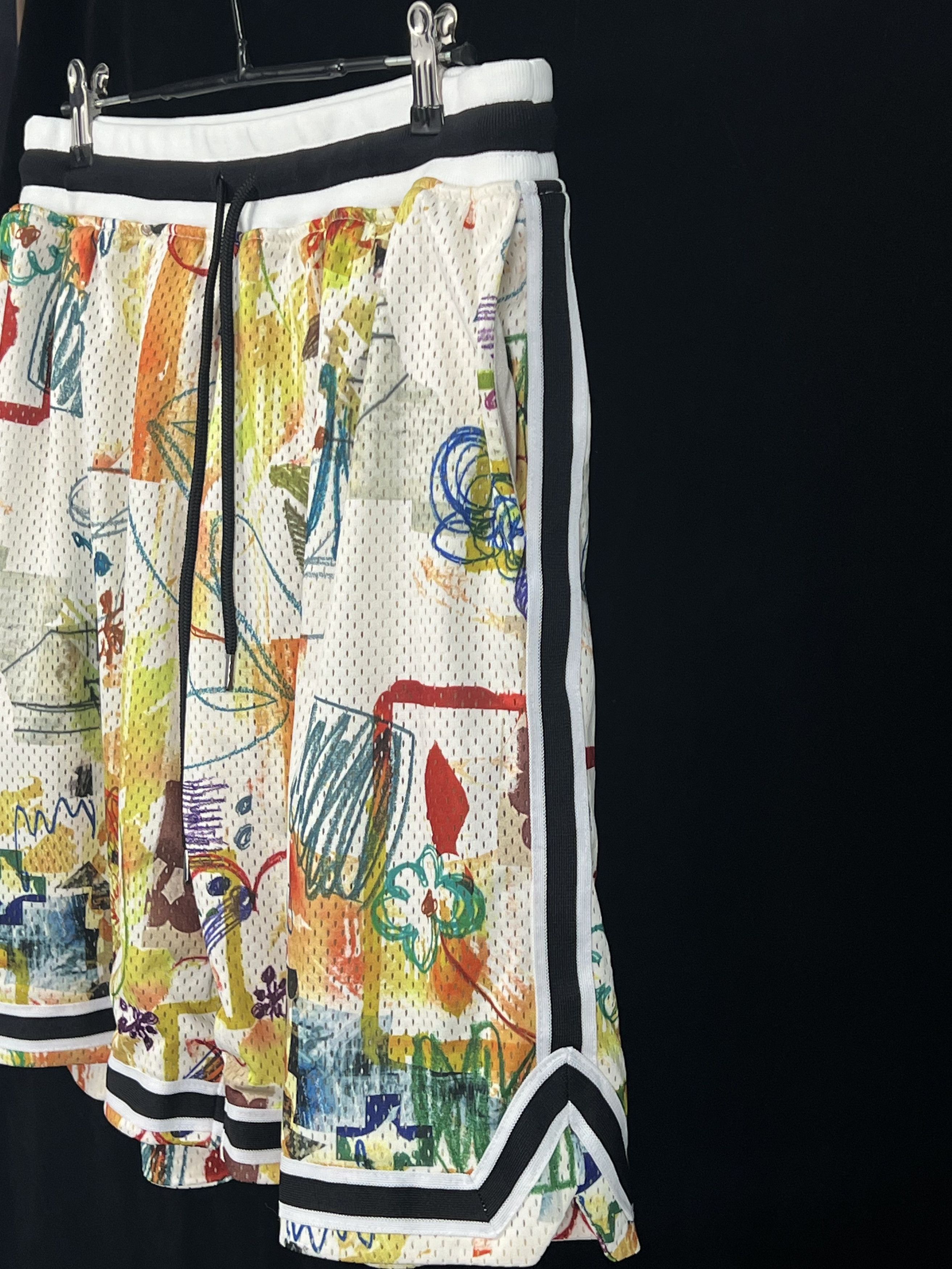 John Elliott Brand New Game Scribble-print shorts Size US 32 / EU 48 - 6 Thumbnail