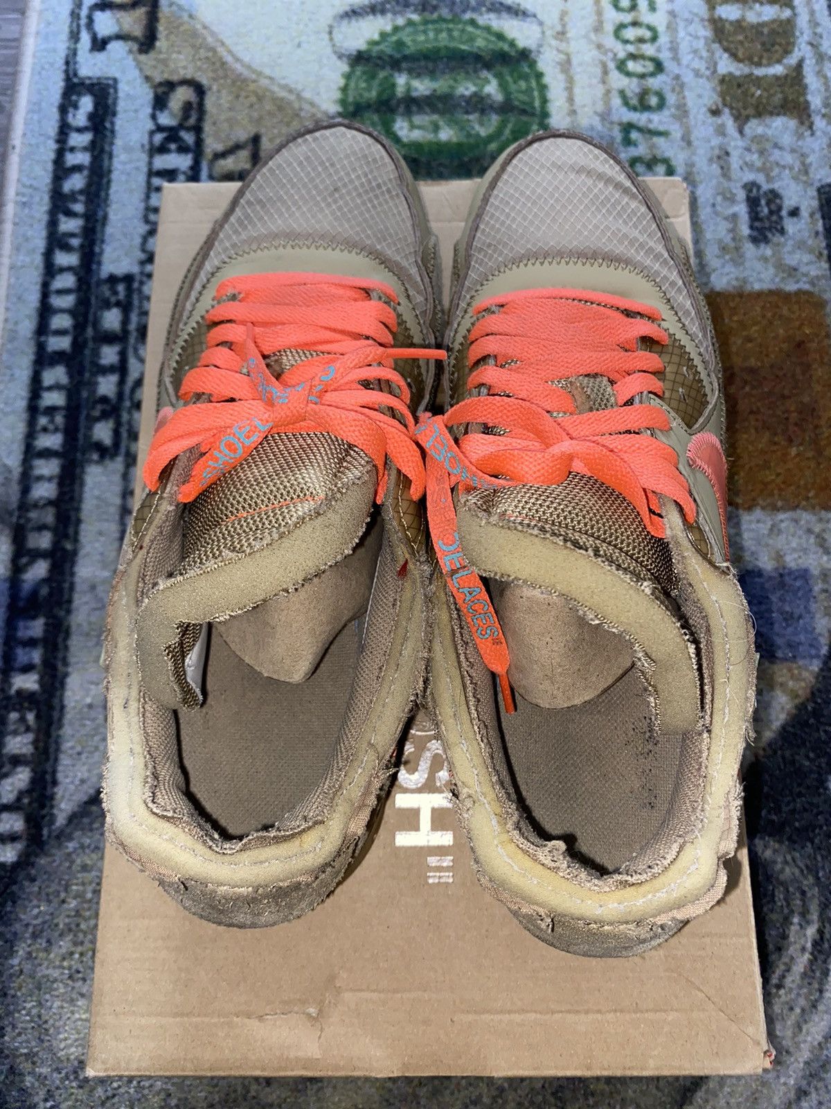 Nike × Off-White × Virgil Abloh Nike Air Max 90 Off-White Desert Ore Size US 10.5 / EU 43-44 - 7 Thumbnail