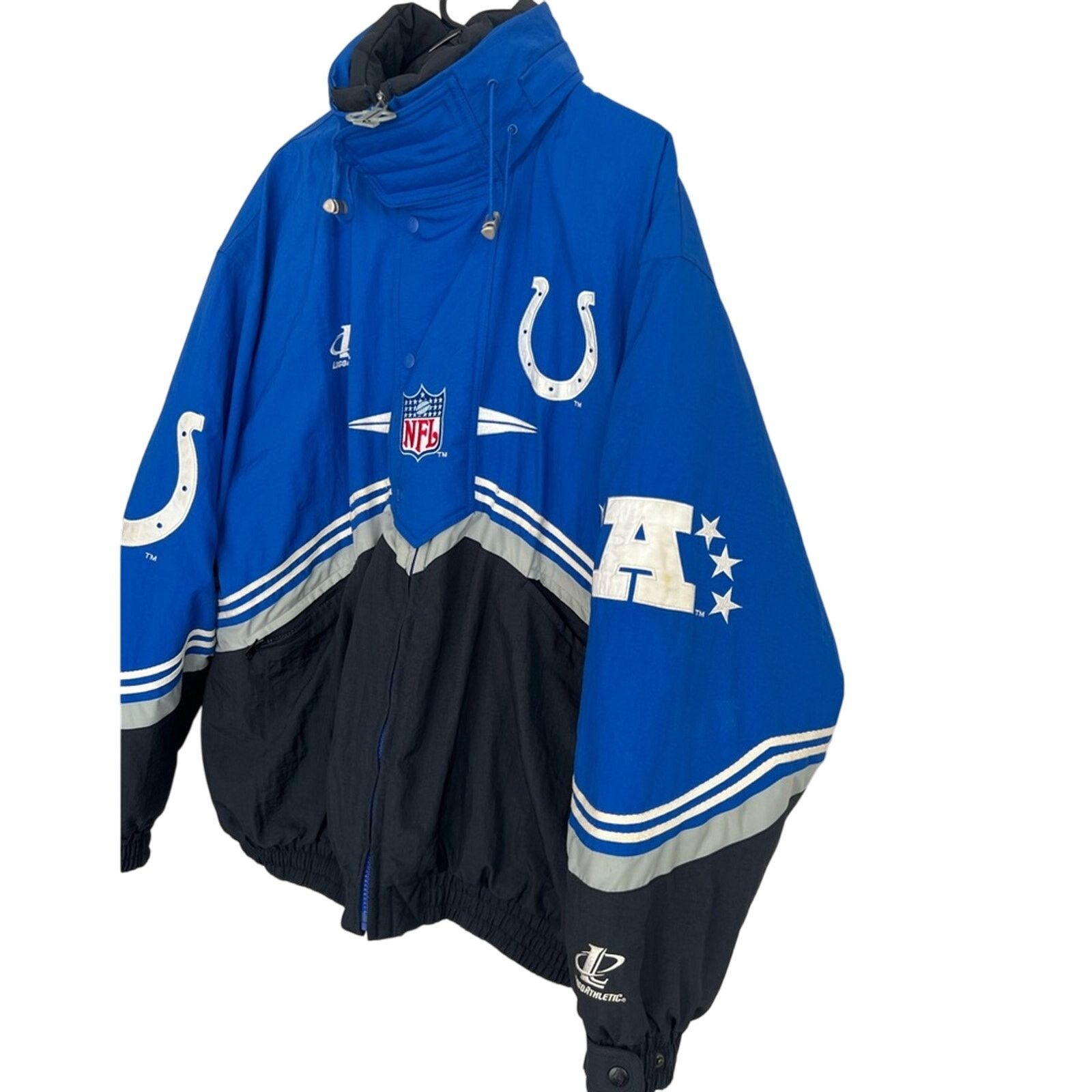 Logo Athletic Vintage Logo Athletic Indianapolis Colts Jacket Zip Puffer Size US XL / EU 56 / 4 - 3 Thumbnail