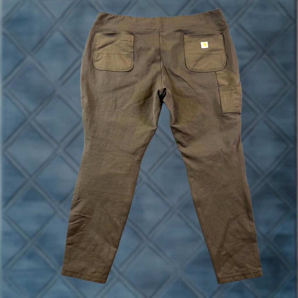 Carhartt VINTAGE Carhartt Fitted Force Utility Leggings Women's 2XL Brown Elastic Waist Workout Size 40" / US 18 - 1 Thumbnail