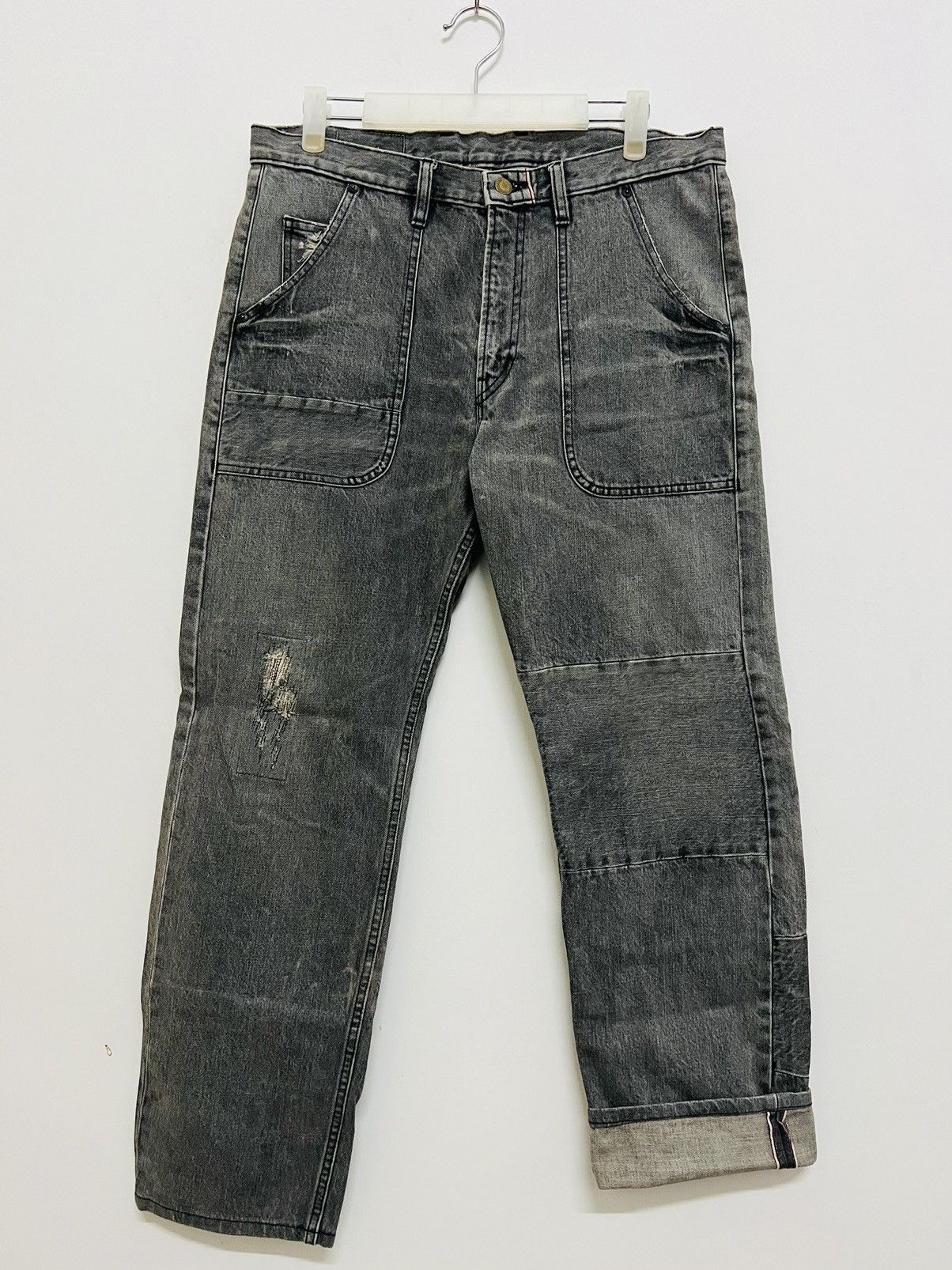 Hysteric Glamour × Japanese Brand Vintage Japanese Brand Patchwork Selvedge Denim Size US 33 - 3 Thumbnail