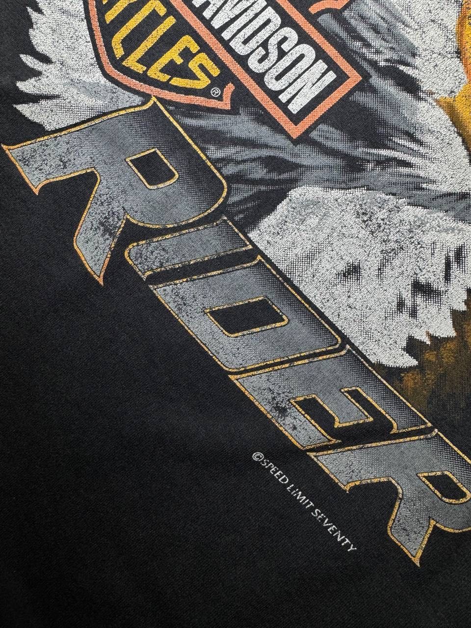 Harley Davidson Harley Davidson Eagle Print Vintage 80s Rare T-shirt Size US L / EU 52-54 / 3 - 7 Thumbnail