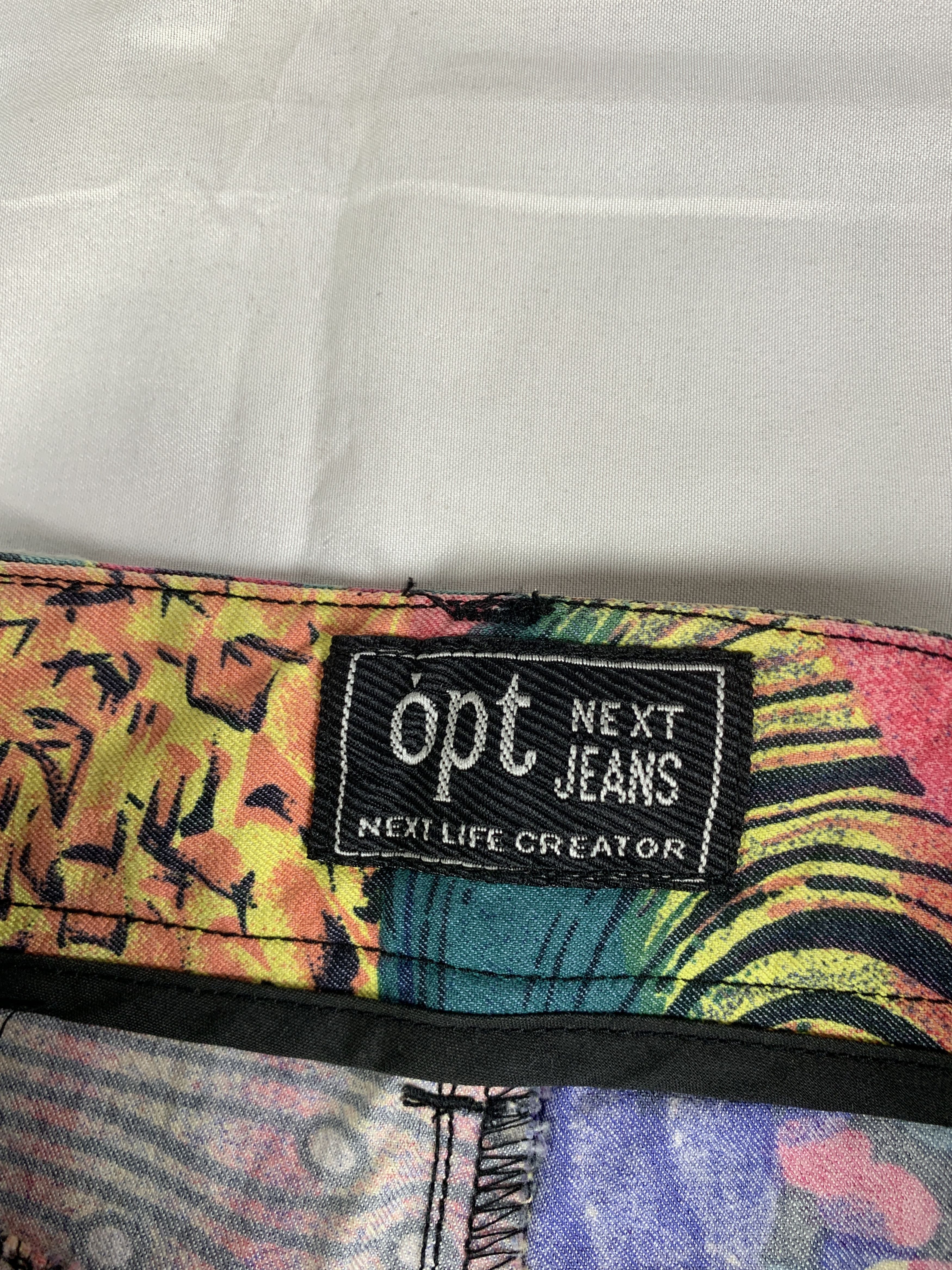 Japanese Brand opt Jeans Multicolor Art Relax Pants (26-27) Size 27" / US 4 / IT 40 - 8 Thumbnail