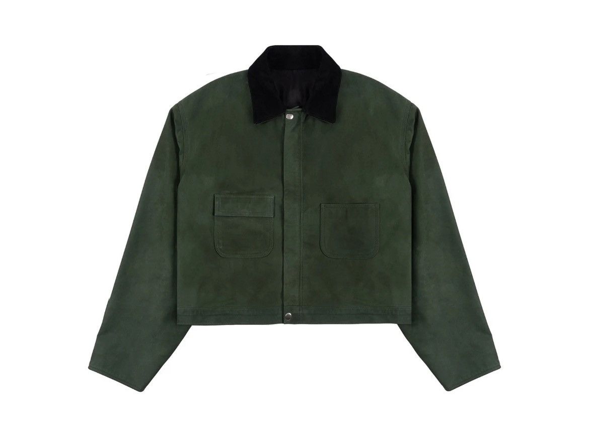 Other Diallo / Boxy Crop Suede Jacket / Green / Small Size US S / EU 44-46 / 1 - 2 Thumbnail