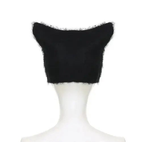 Japanese Brand Kawaii Knitted Star Pattern Cat Ear Beanies Hat Size ONE SIZE - 3 Thumbnail
