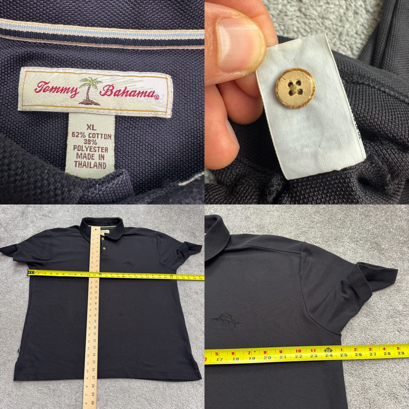 Tommy Bahama Tommy Bahama Polo Shirt Mens XL Black Short Sleeve Marlin Logo Top Size US XL / EU 56 / 4 - 8 Thumbnail