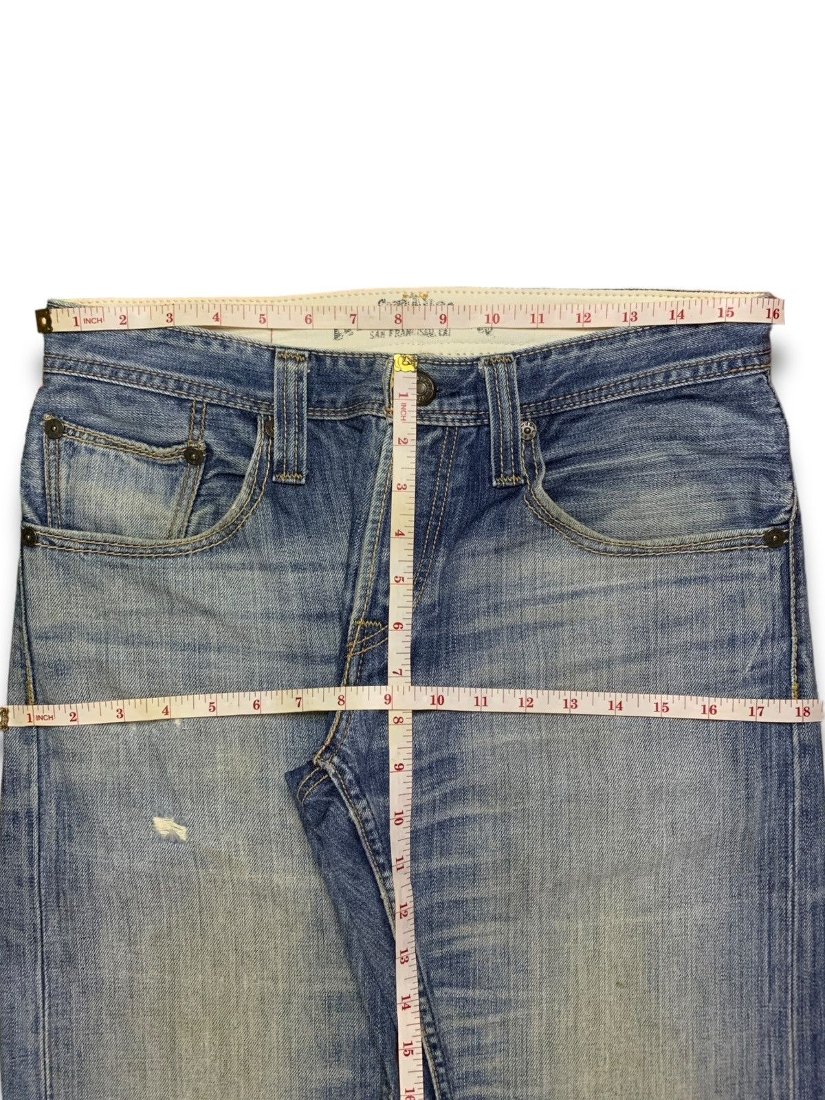 Vintage Levis 511 Button Fly Style Distressed Loose Jeans