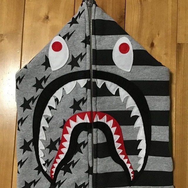 Bape BAPE Stars and Stripes Shark full zip hoodie a bathing ape Size US M / EU 48-50 / 2 - 3 Thumbnail
