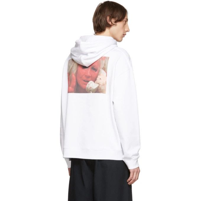 Raf Simons o1y0325 Logo Hoodie in White Size US XS / EU 42 / 0 - 4 Thumbnail
