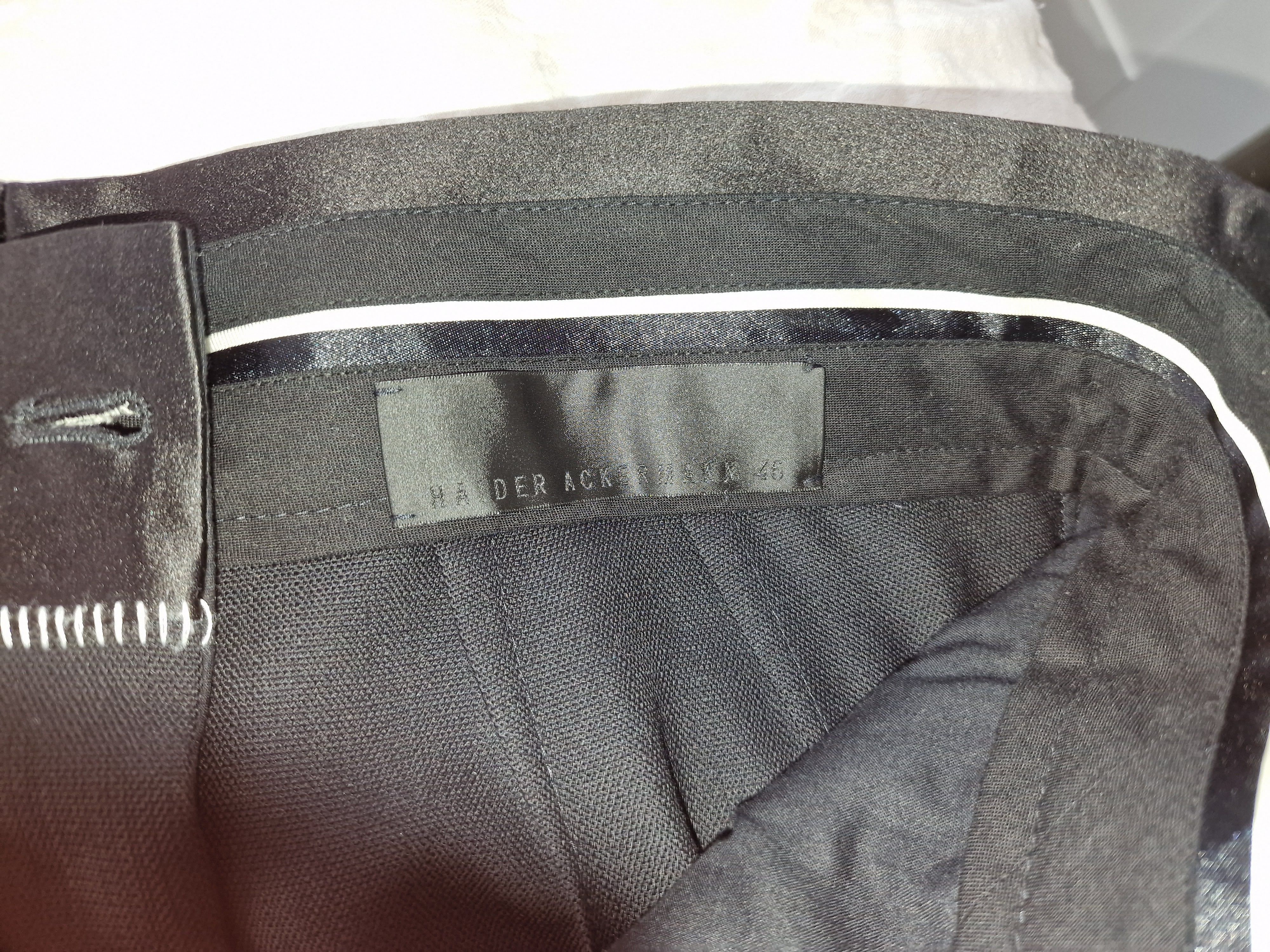 Haider Ackermann SS18 Black High Waist Silk Waistband Pleated Trousers (46) Size US 30 / EU 46 - 5 Thumbnail