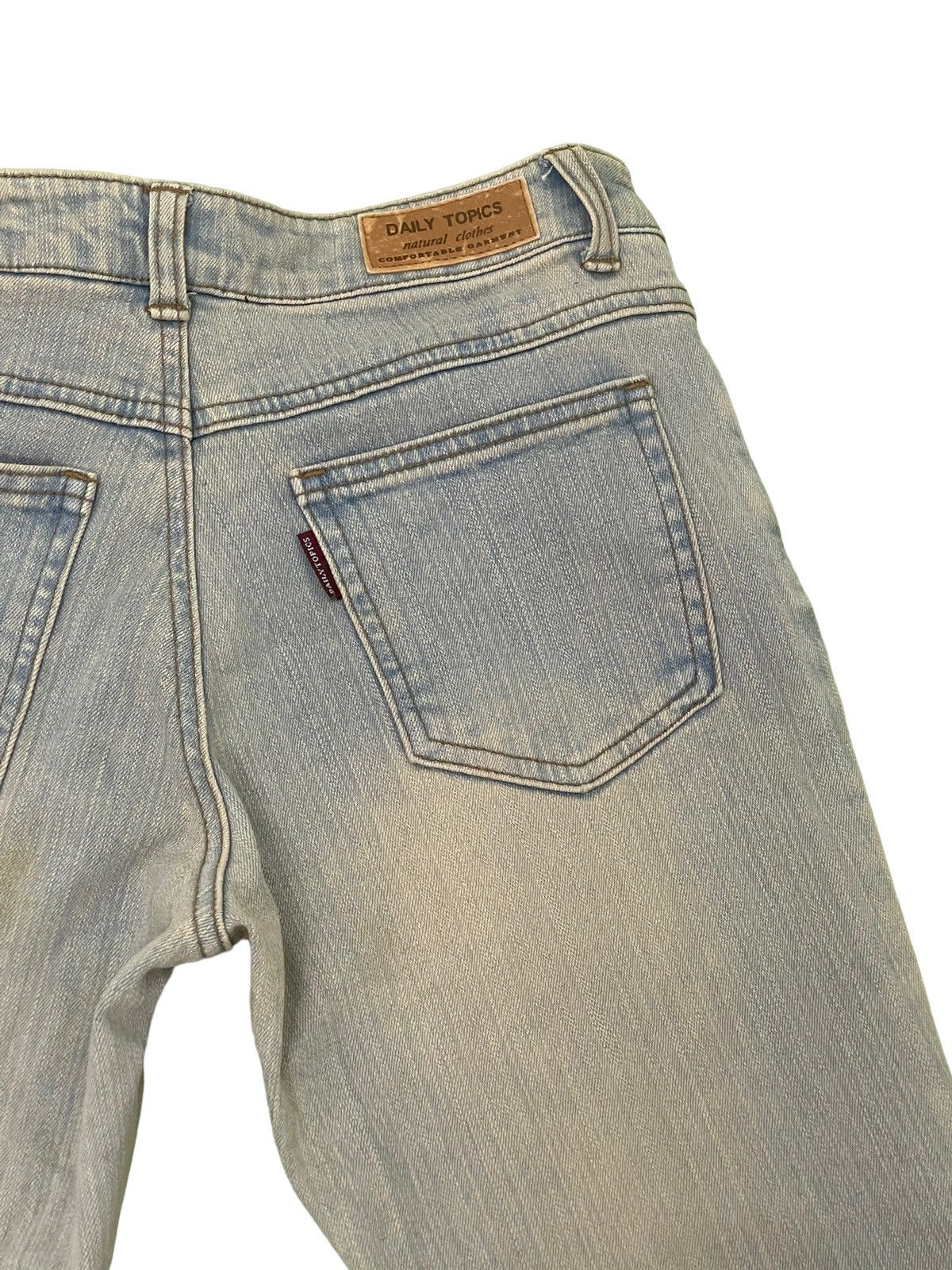 Japanese Brand Flare Jeans Daily Topic Distres Stretch Skinny Boot Cut 8🟦1 Size US 29 - 19 Thumbnail