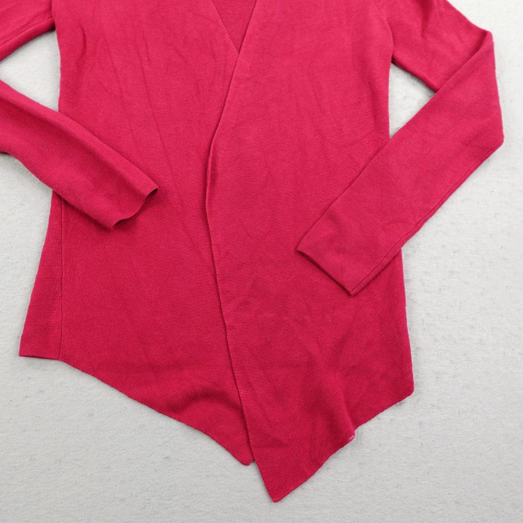 Eileen Fisher Eileen Fisher Sweater Cardigan Womens XS Red Open Front Silk Blend Knit Size XS / US 0-2 / IT 36-38 - 3 Thumbnail