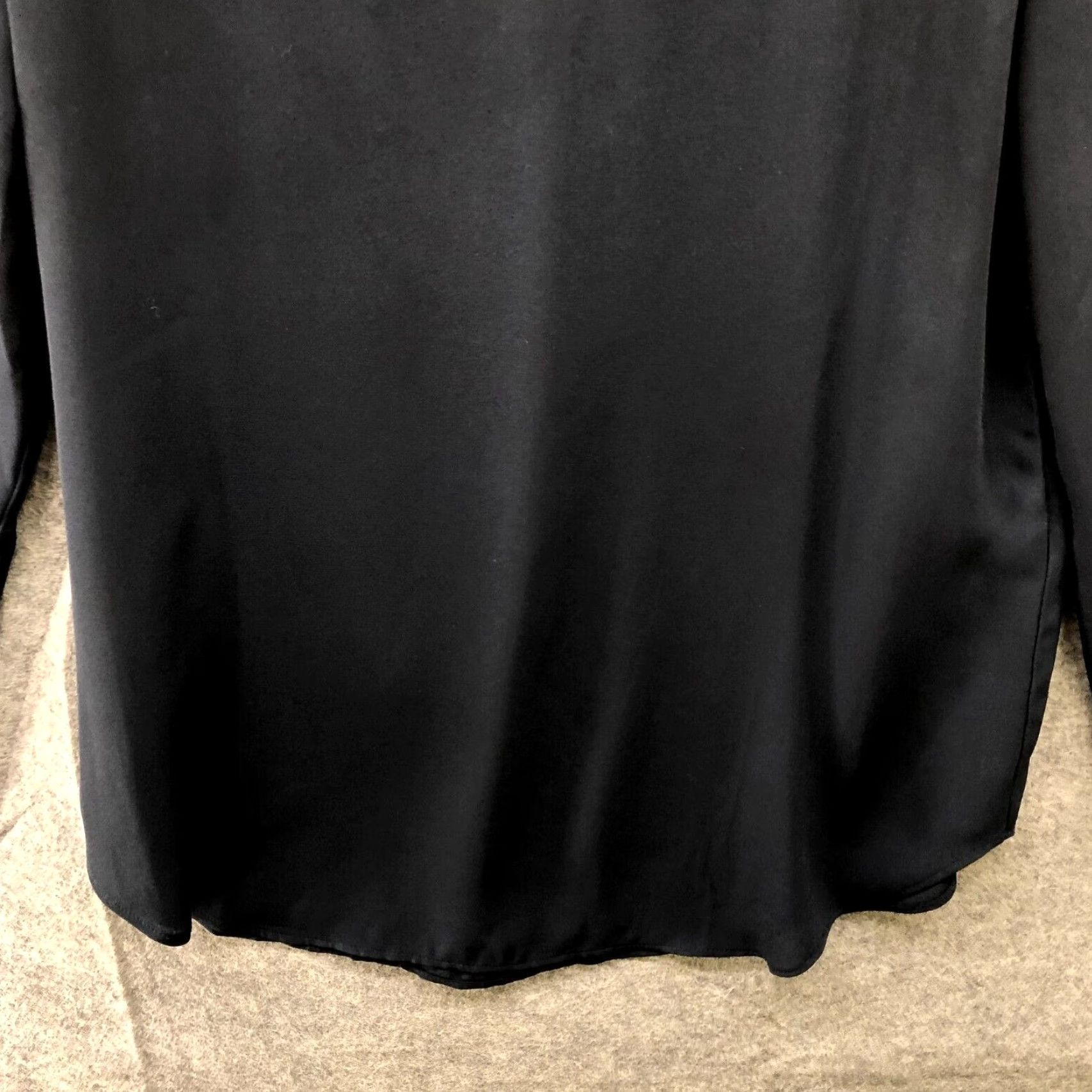 Banana Republic Banana Republic Blouse Womens XS Long Sleeve Pleat Back Crew Neck Chiffon Sheer Navy Blue Size XS / US 0-2 / IT 36-38 - 4 Thumbnail