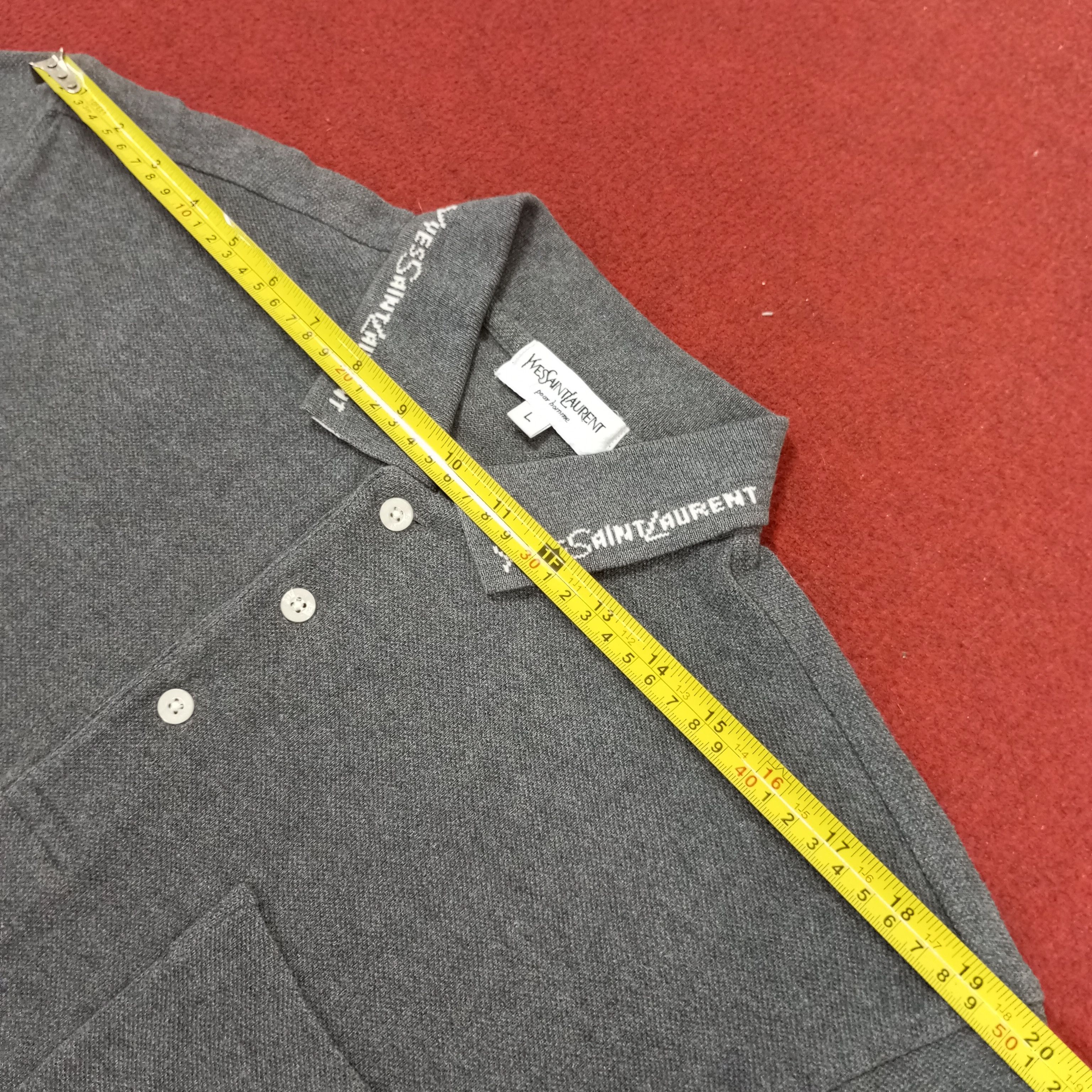 Yves Saint Laurent Yves Saint Laurent Fashion Style YSL Logo Design Polos Size US L / EU 52-54 / 3 - 10 Thumbnail