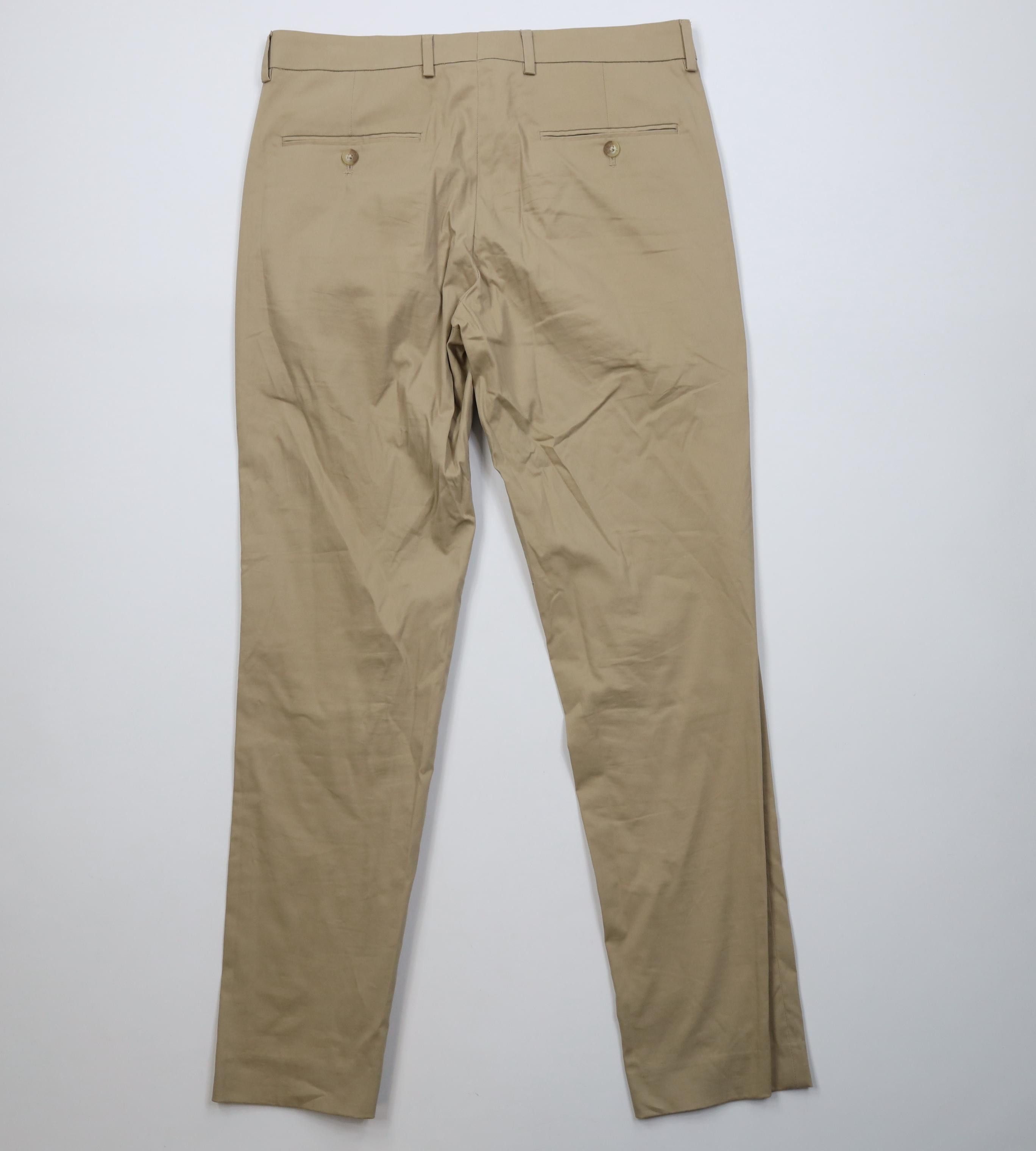 Express Express Stretch+ Extra Slim Fit Chino Pants Trousers Beige Size US 34 / EU 50 - 11 Thumbnail