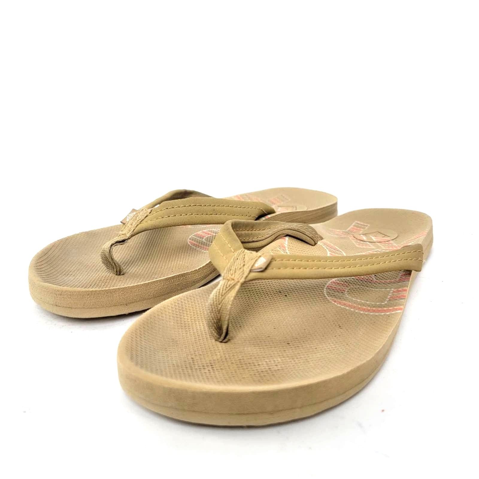 Designer Roxy Sand Tan Flip Flop Sandals - 6 Size US 6 / IT 36 - 3 Thumbnail