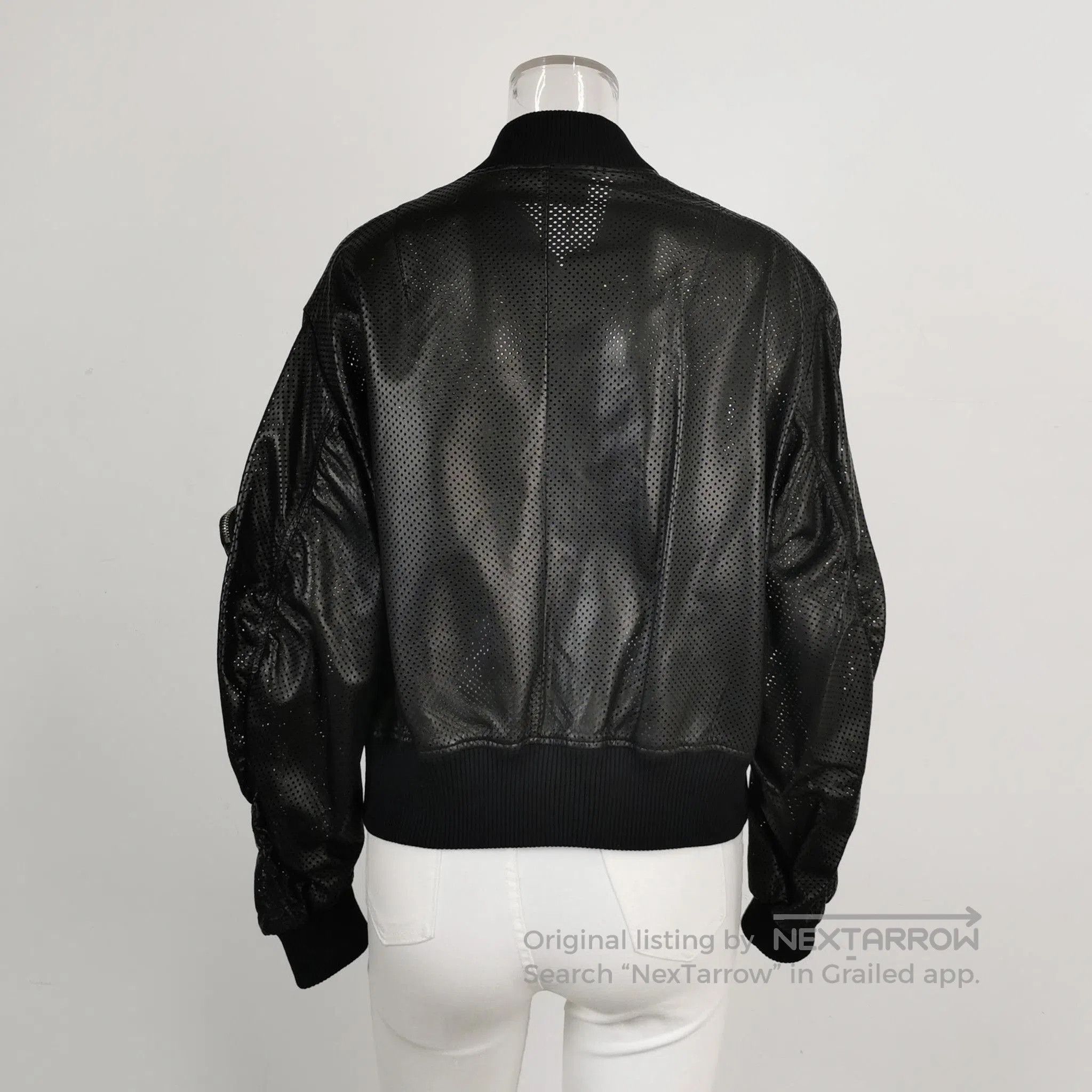 Prada Prada Black Leather Logo Zip Bomber Jacket . Size US L / EU 52-54 / 3 - 2 Thumbnail