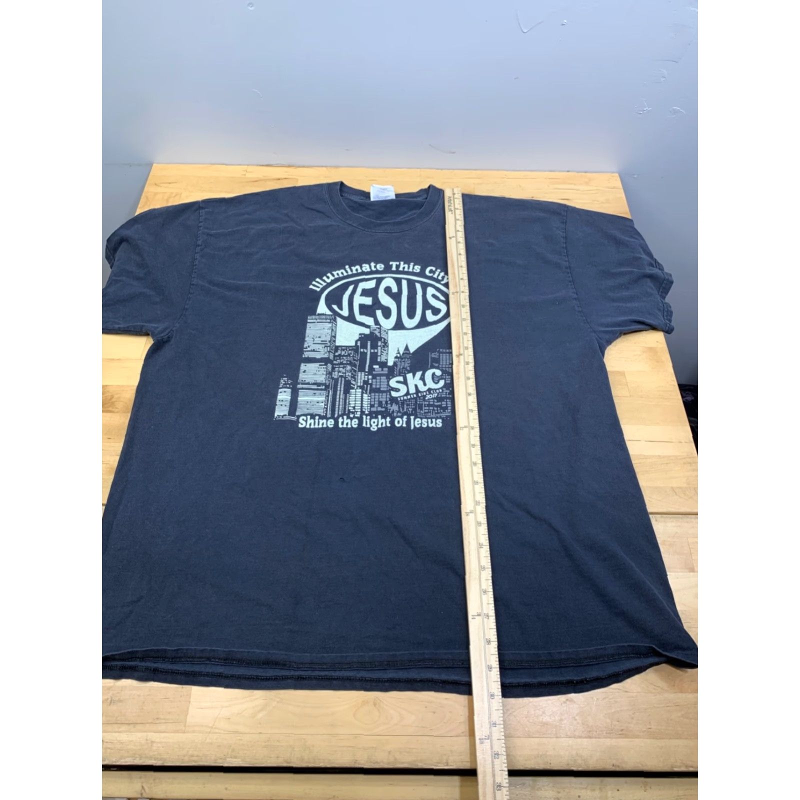 Vintage Shine the Light of Jesus Shirt Mens 2XL Black Illuminate This City Jesus 11716 Size US XXL / EU 58 / 5 - 5 Thumbnail
