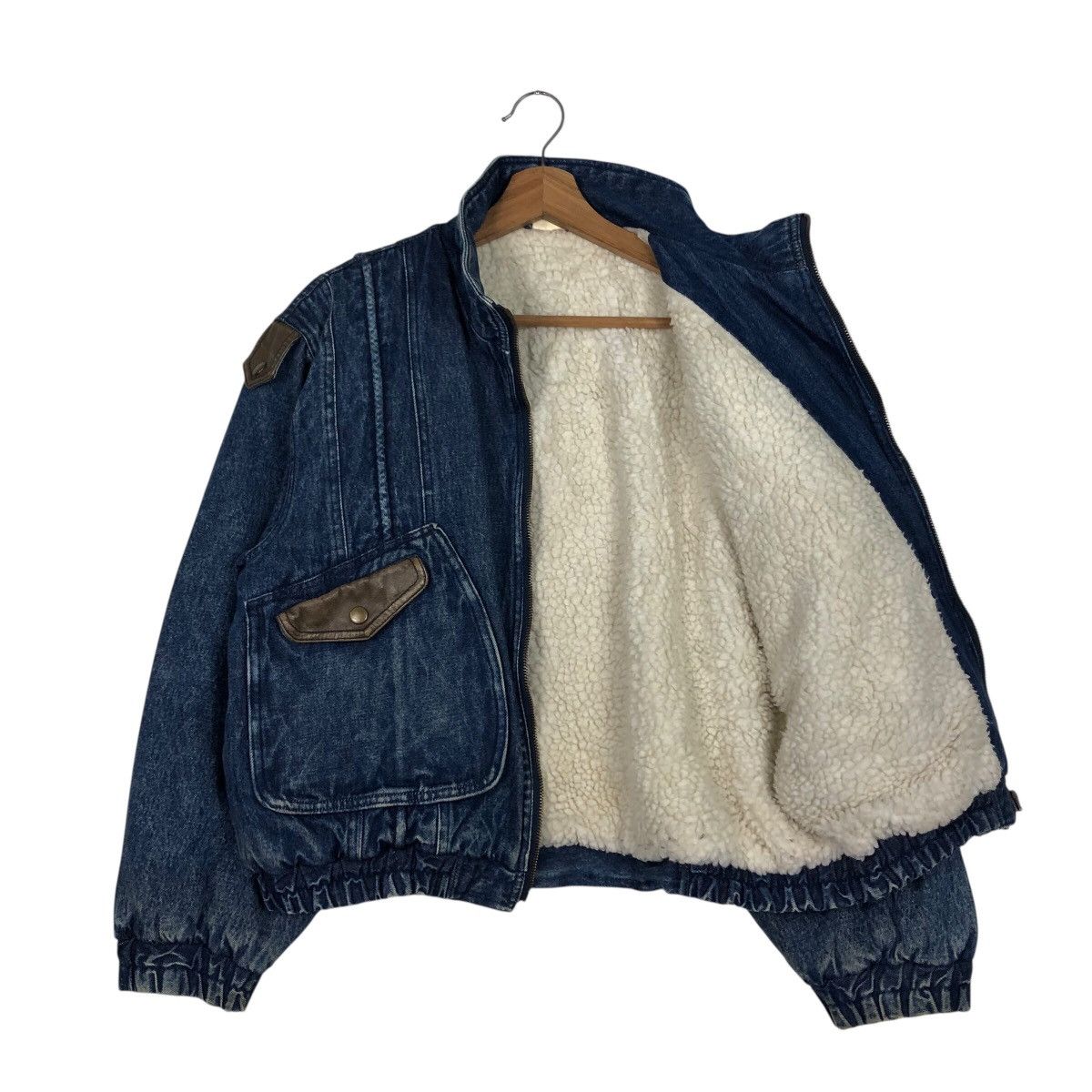 Japanese Brand 📌Vintage Bomber Denim Jacket Unbranded Blanket Issey Miyake Size US M / EU 48-50 / 2 - 12 Thumbnail