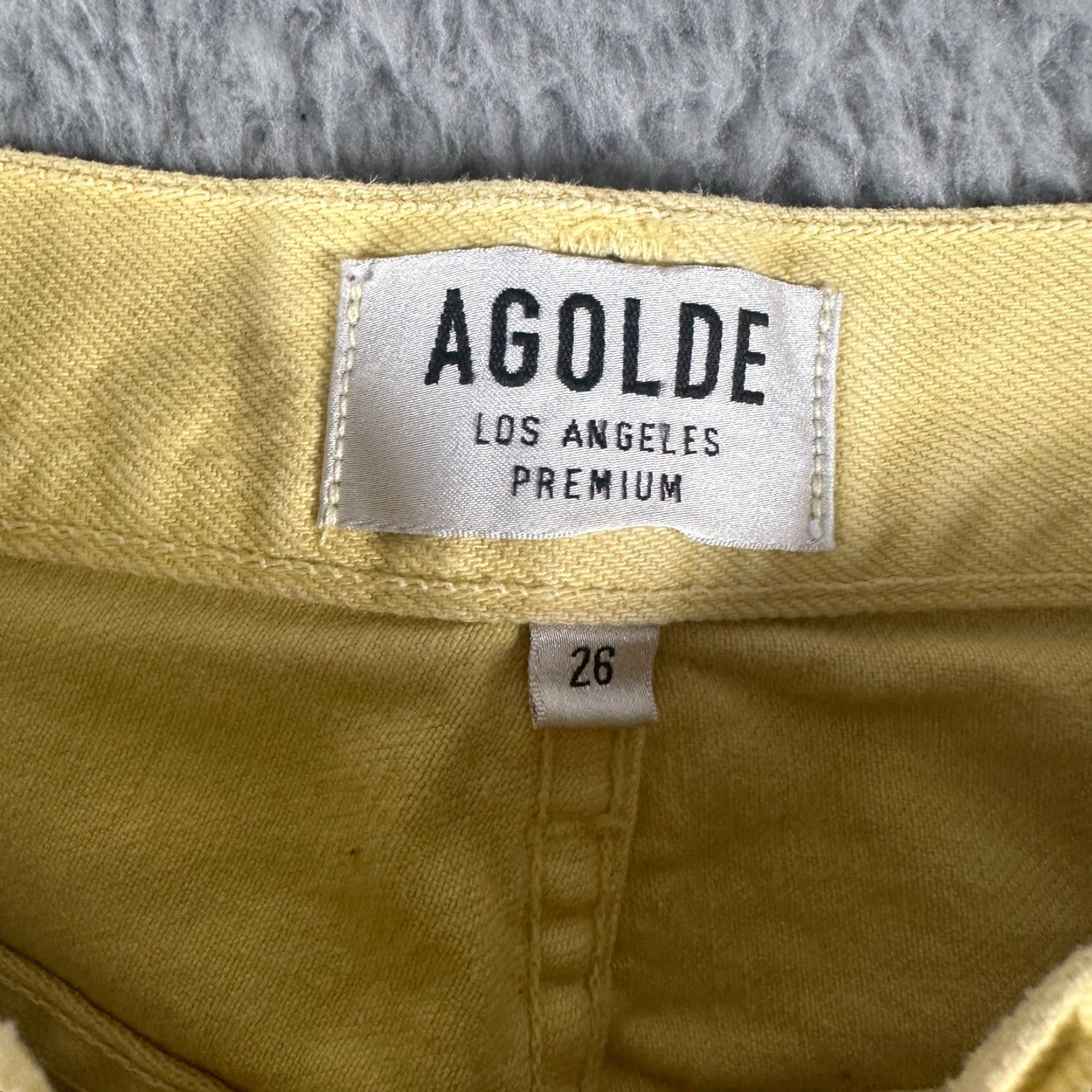 Agolde Agolde Jeans Women's 26 Yellow Pinch Waist High Rise Straight Leg Made in USA Womens Size 26" / US 2 / IT 38 - 4 Thumbnail