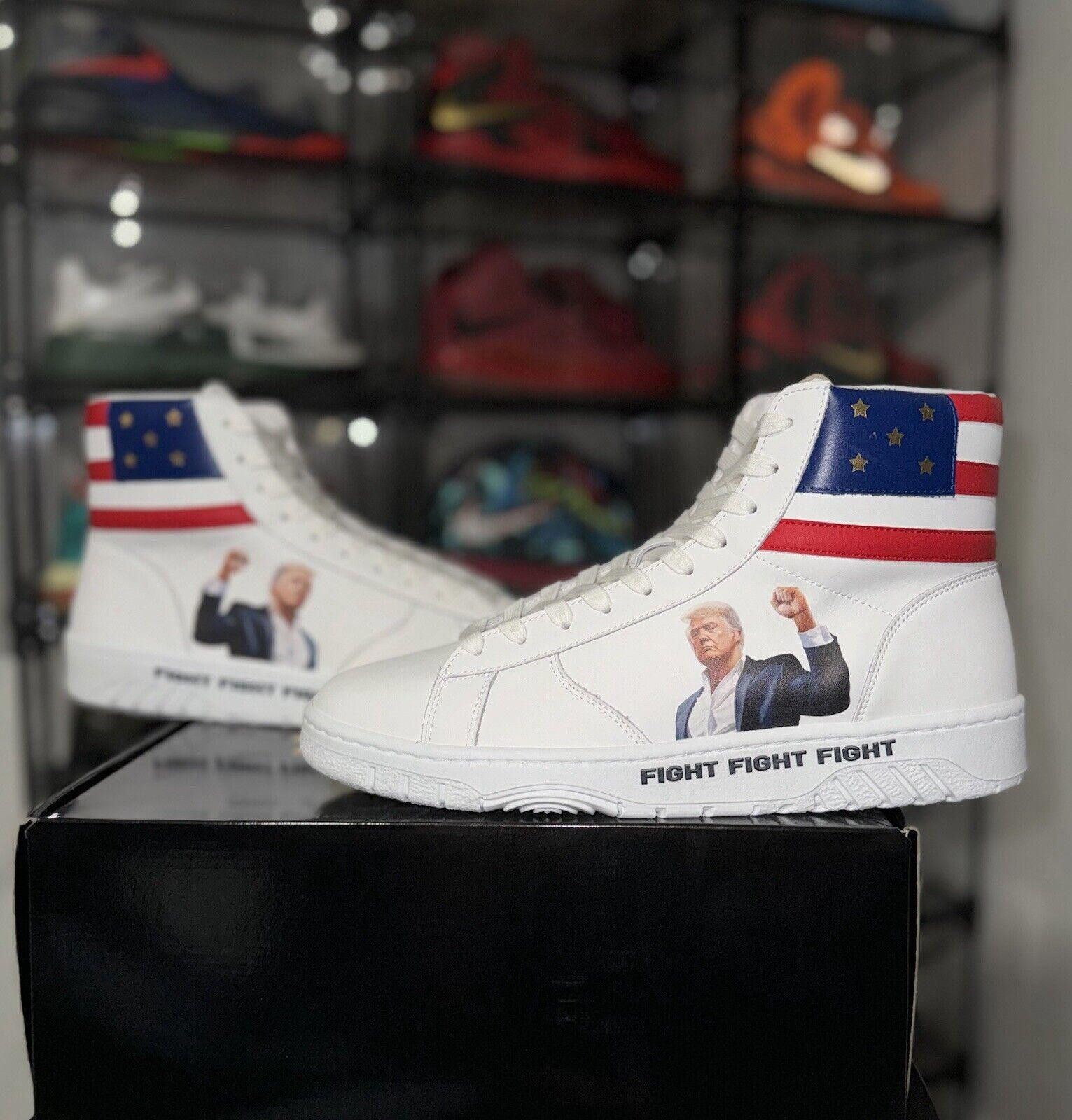 TRUMP SNEAKERS Numbered 562/5000 FIGHT Sneakers sz 11
