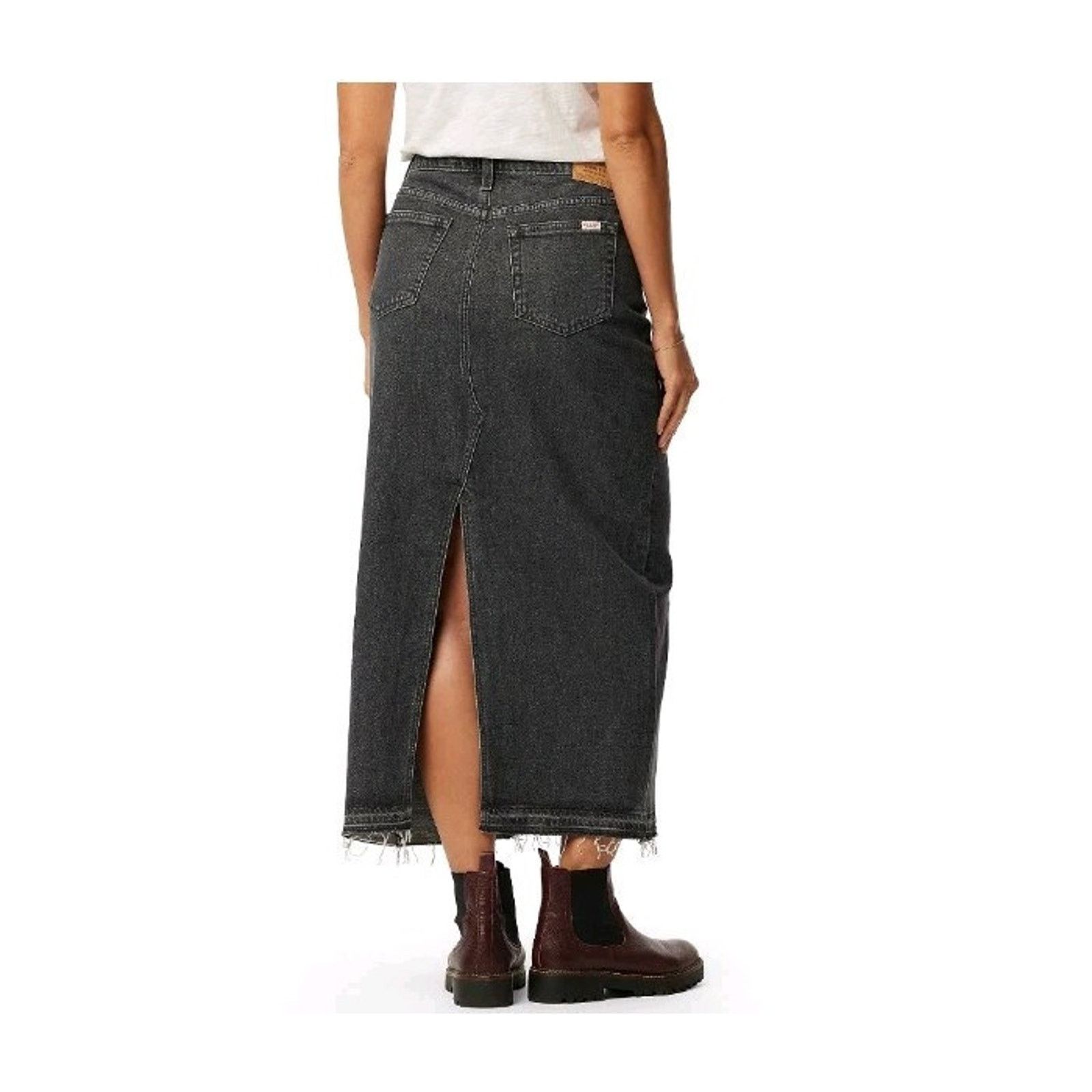 Levi's Levi Strauss Signature Mid Rise Black Maxi Skirt Size 2 W26 Size 26" / US 2 / IT 38 - 2 Thumbnail