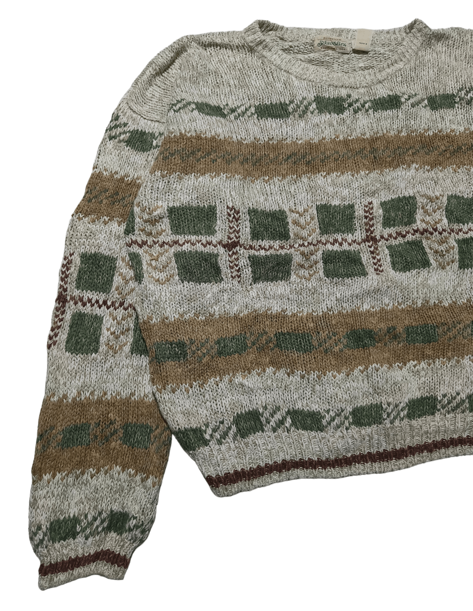 St. Johns Bay Vintage 80s STJOHNSBAY Ethnic Aztec Motifs Knit Sweater Size US XL / EU 56 / 4 - 6 Thumbnail