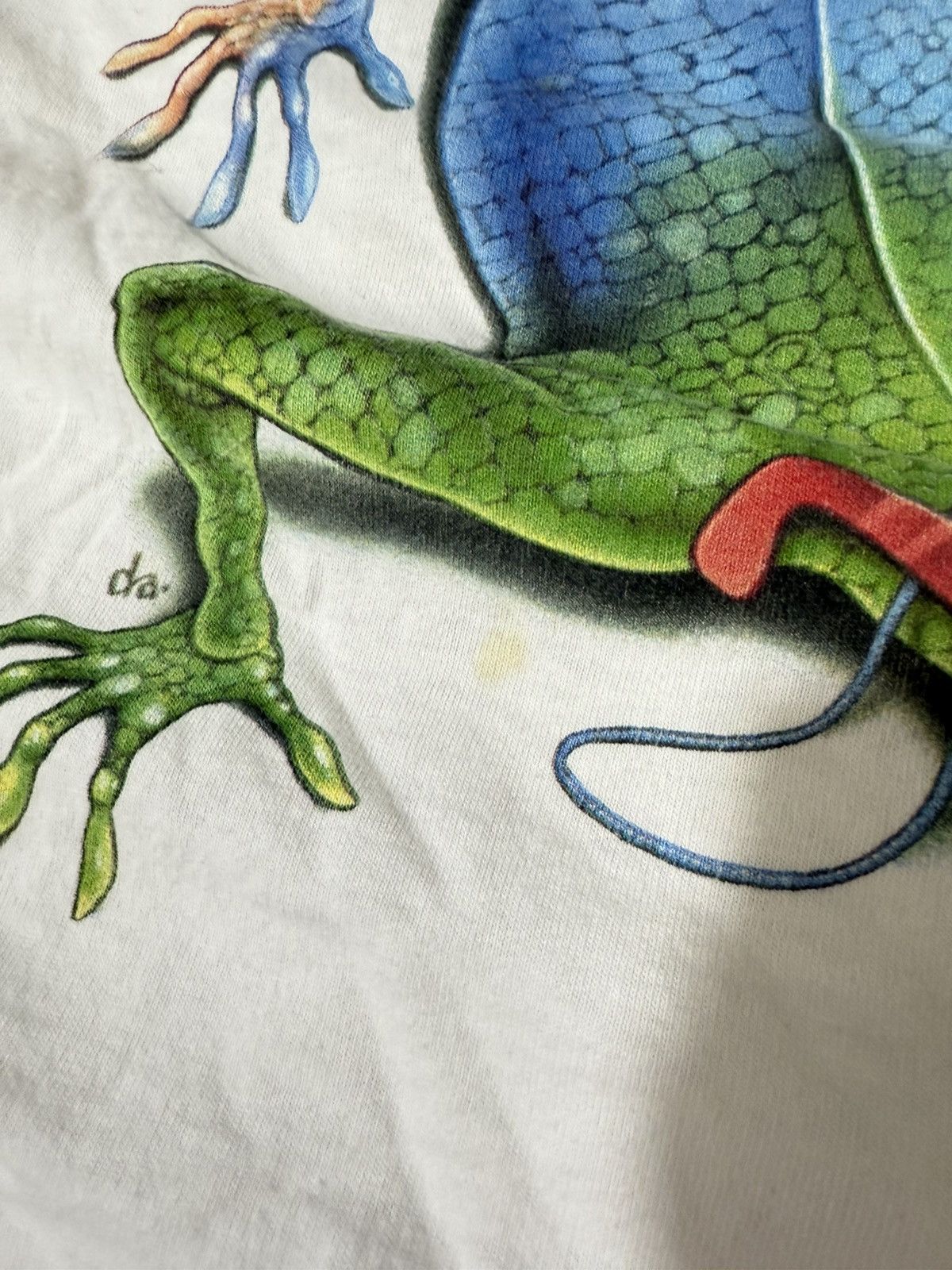 Vintage Vintage 90s Wanna See My Lizard ? T Shirt Size US L / EU 52-54 / 3 - 6 Thumbnail
