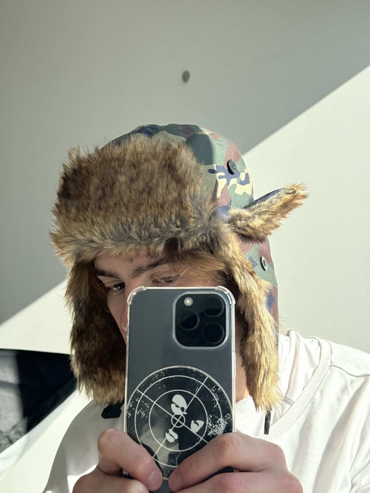Hysteric Glamour Vintage Camo fuzzy mohair japanese ushanka hat avant garde Size ONE SIZE - 12 Thumbnail