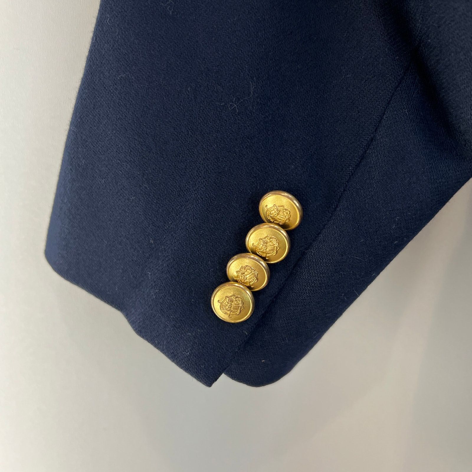 Ralph Lauren × Vintage Vintage Chaps Ralph Lauren Wool Navy Blazer Size 42R - 9 Thumbnail
