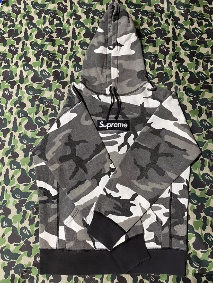 Supreme Supreme snow camo box logo hoodie Grailed