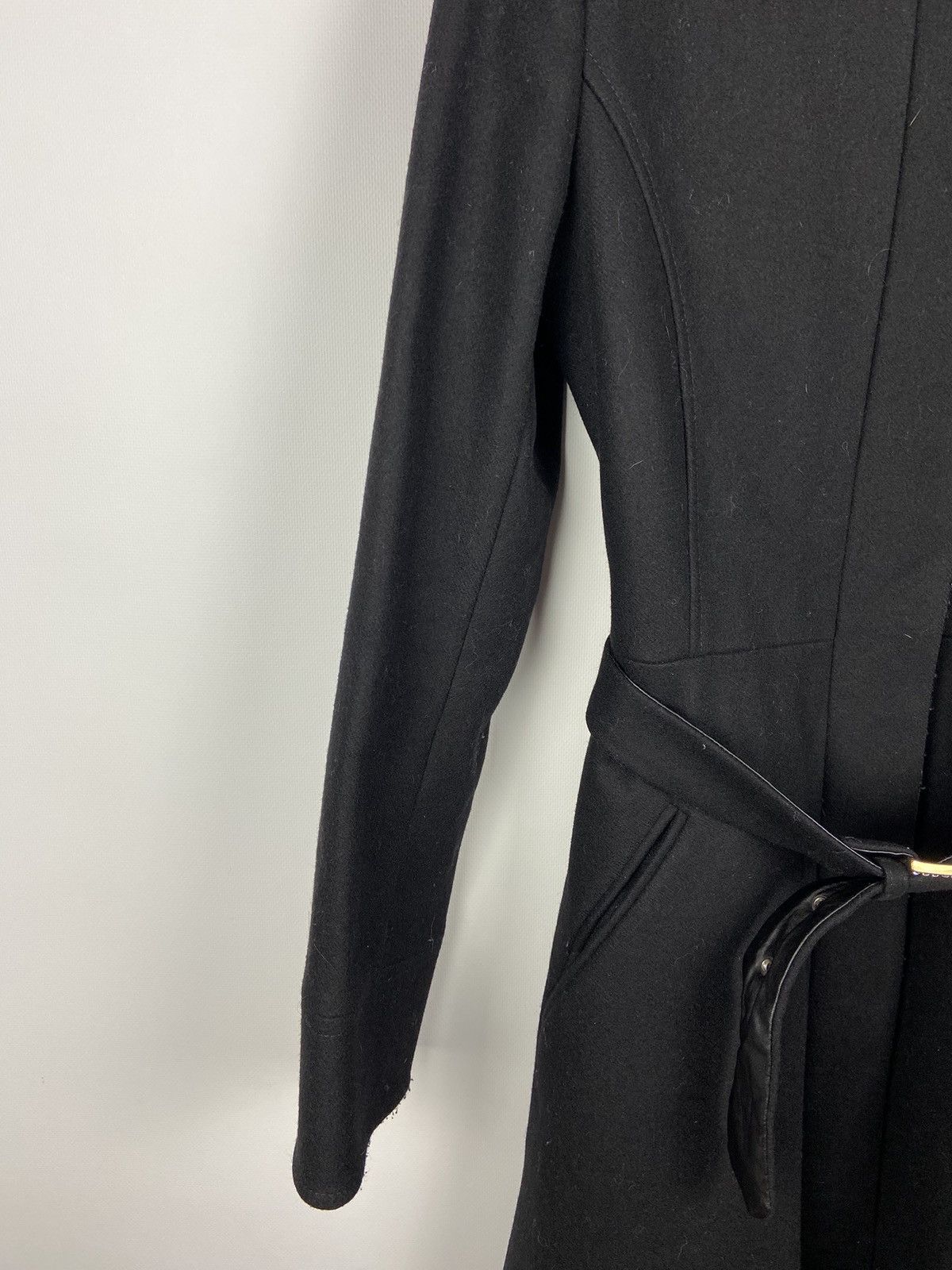 Versace Jeans Couture Vintage Versace Jeans Couture Black Womens Wool Belt Coat Size XS / US 0-2 / IT 36-38 - 5 Thumbnail