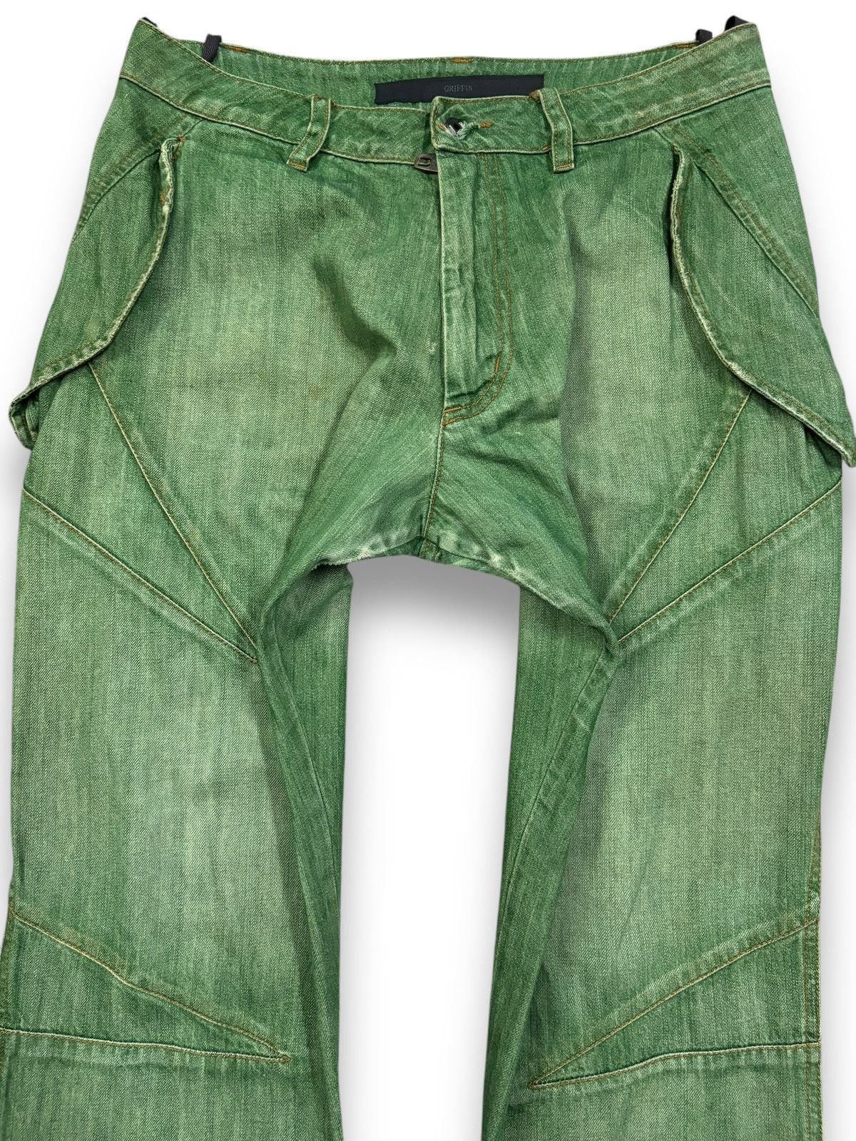 Issey Miyake Avant-Garde Griffin Studio Okinawa Faded Jeans Made in Italy Size US 31 - 4 Thumbnail
