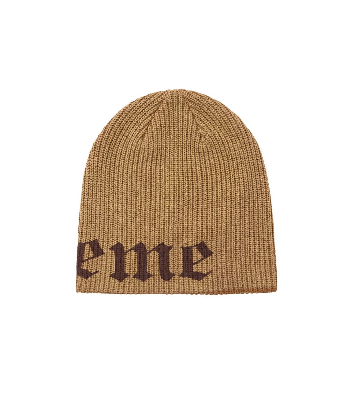Supreme Suprem old English printed beanie khaki tan beige brown Size ONE SIZE - 2 Thumbnail