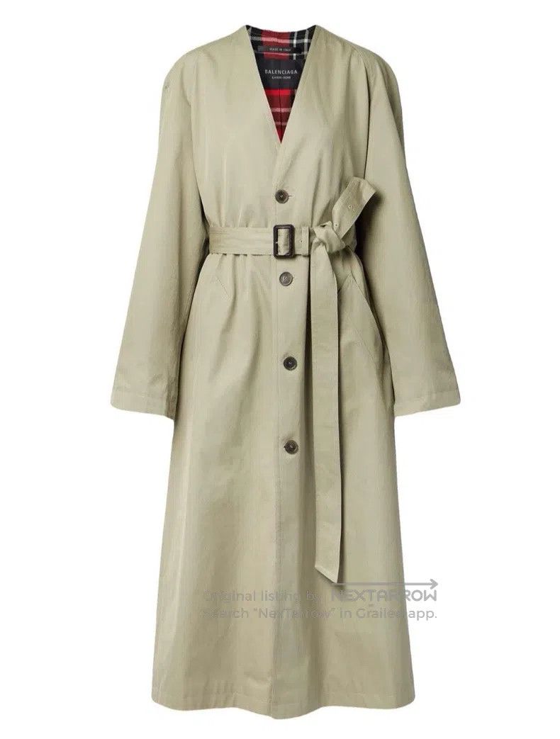 Balenciaga Balenciaga Oversized collarless long trench coat Size XS / US 0-2 / IT 36-38 - 2 Thumbnail