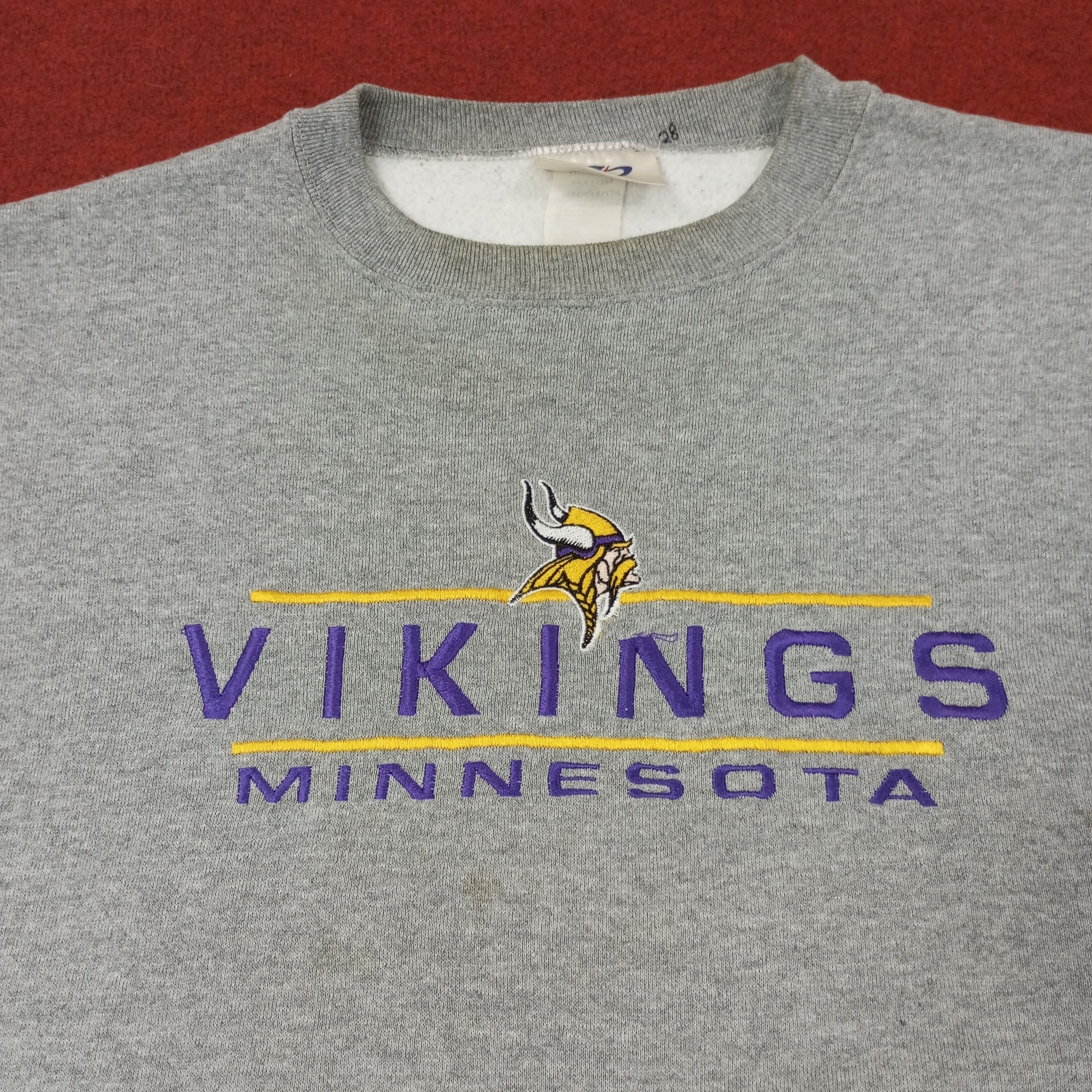 Vintage Vikings Minnesota Football University Sweatshirt c246n28 Size US XL / EU 56 / 4 - 2 Thumbnail