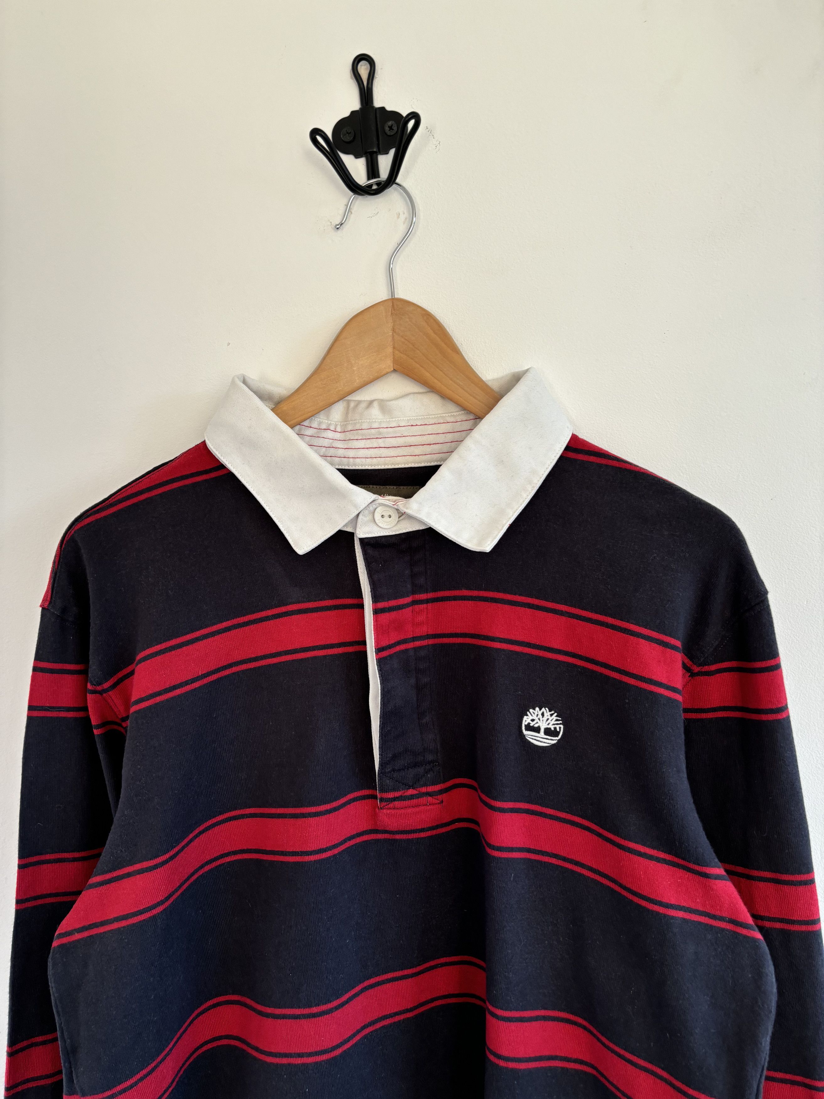 Timberland Vintage Timberland Polo Rugby Stripped Longsleeve Size US S / EU 44-46 / 1 - 3 Thumbnail