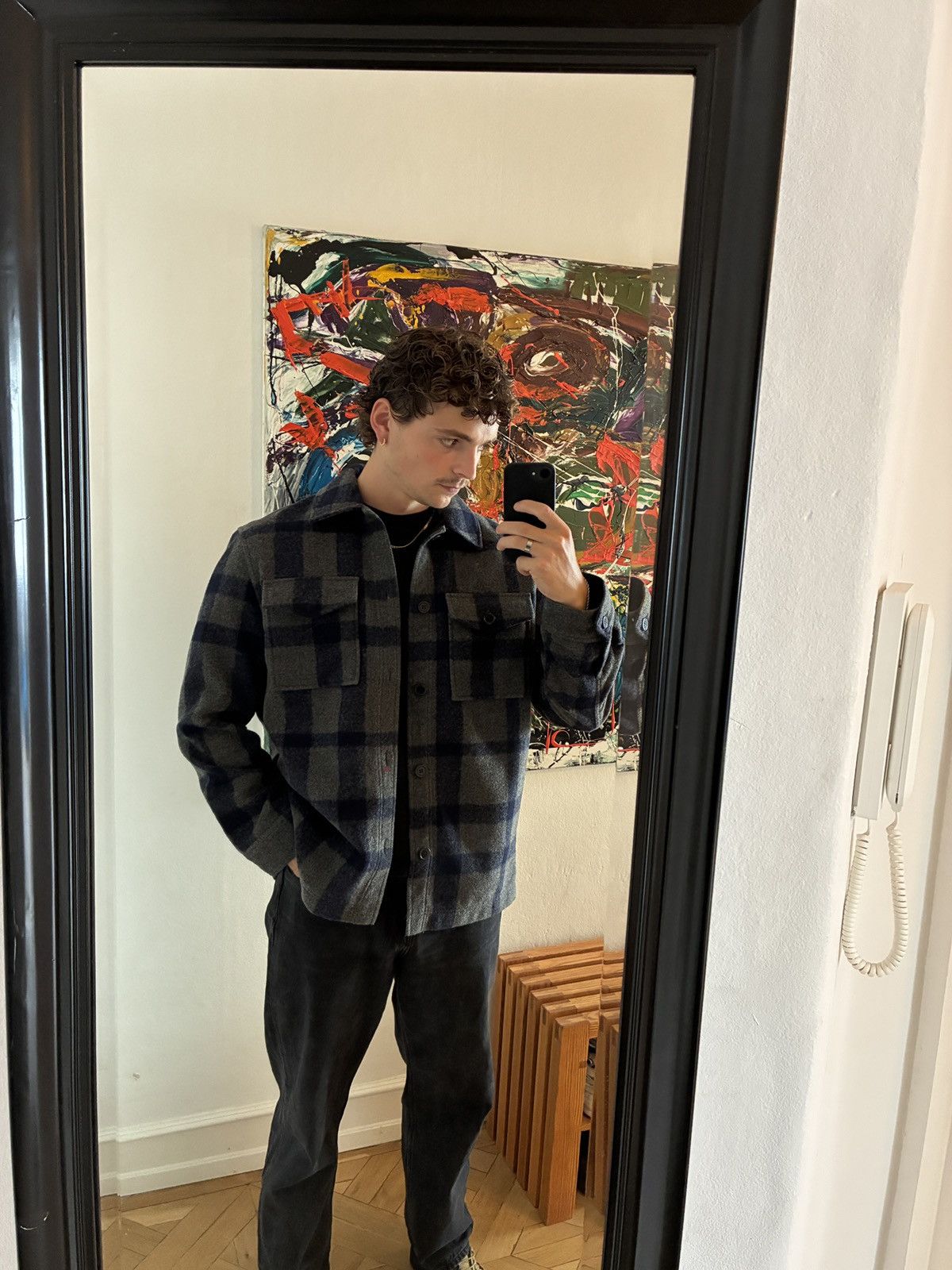 Other Studio Total Checked Overshirt – 2XL (Fits XL) Size US XL / EU 56 / 4 - 1 Thumbnail