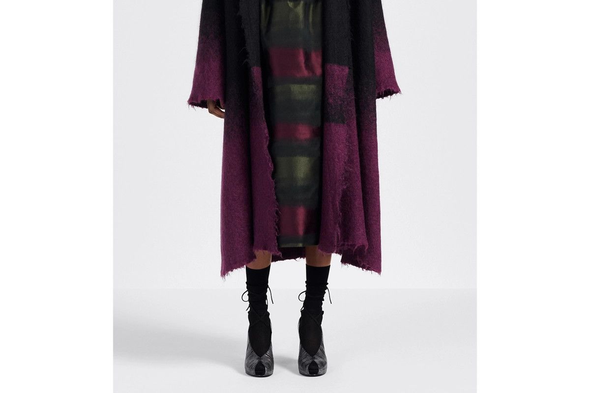 Dior o1bcso1str0225 Straight-Cut Skirt in Deep Fuchsia/Green Size 27" / US 4 / IT 40 - 6 Thumbnail
