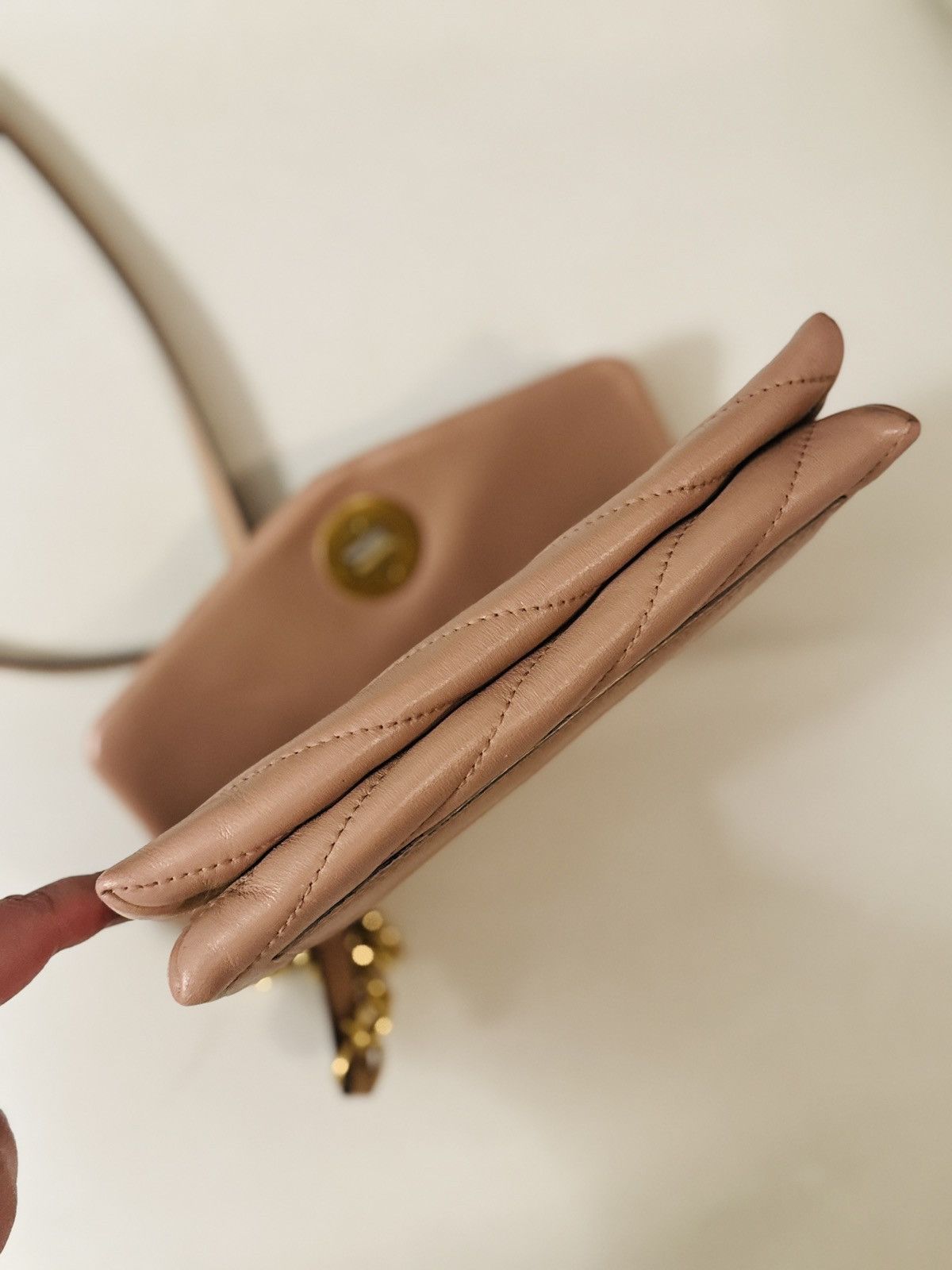 Tory Burch Tory Burch Kira Chevron Quilted Chain in pink leather bag Size ONE SIZE - 10 Thumbnail